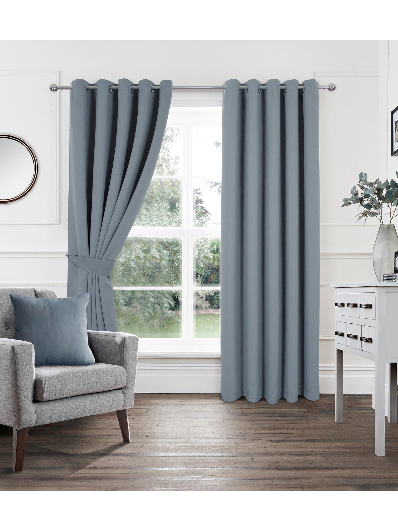 undefined Woven Blackout Eyelet Curtains