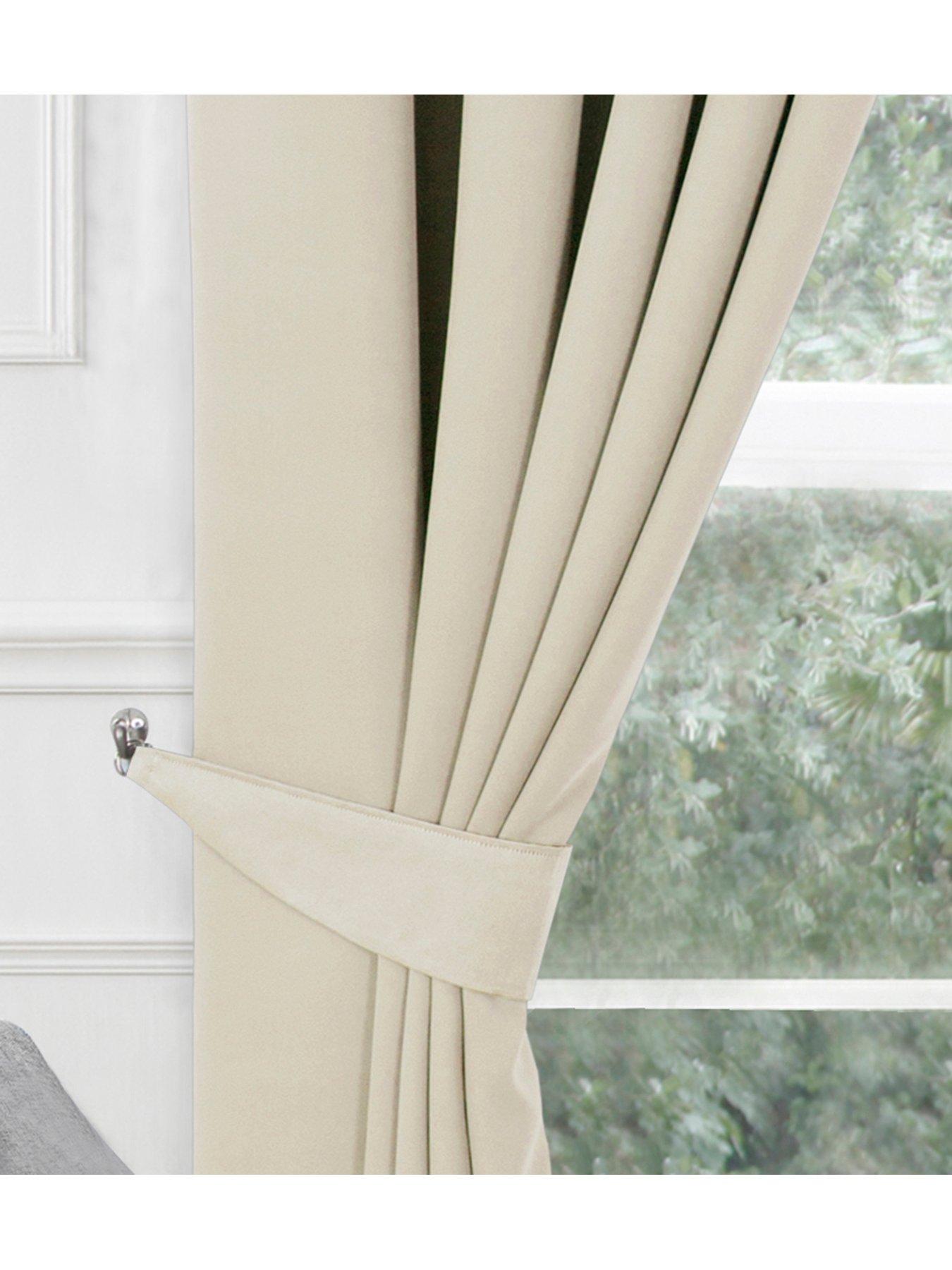 Product photograph of Woven Thermal Blackout Tie-backs Pair from very.co.uk