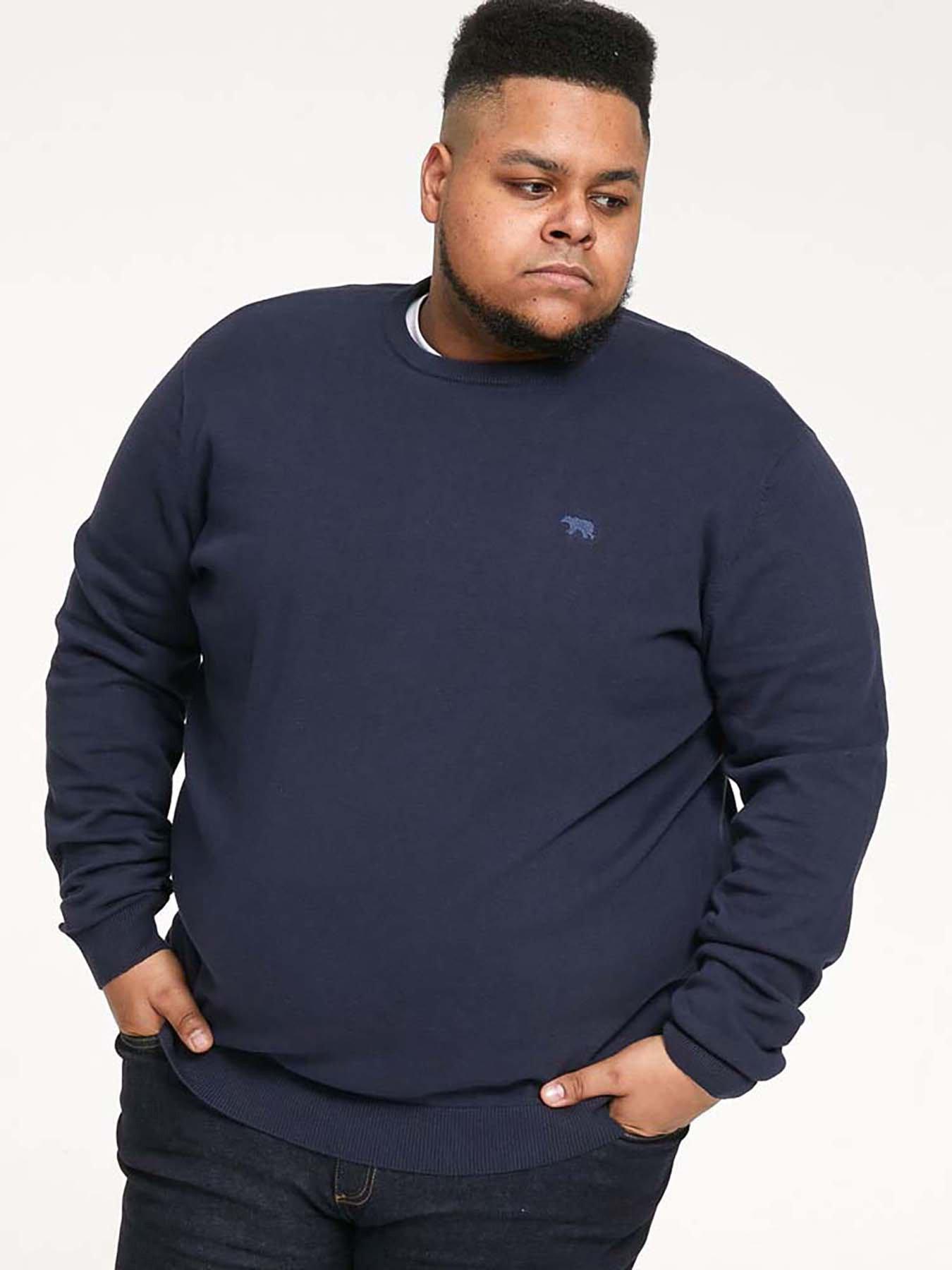 Basic Navy Crew Neck Sweater