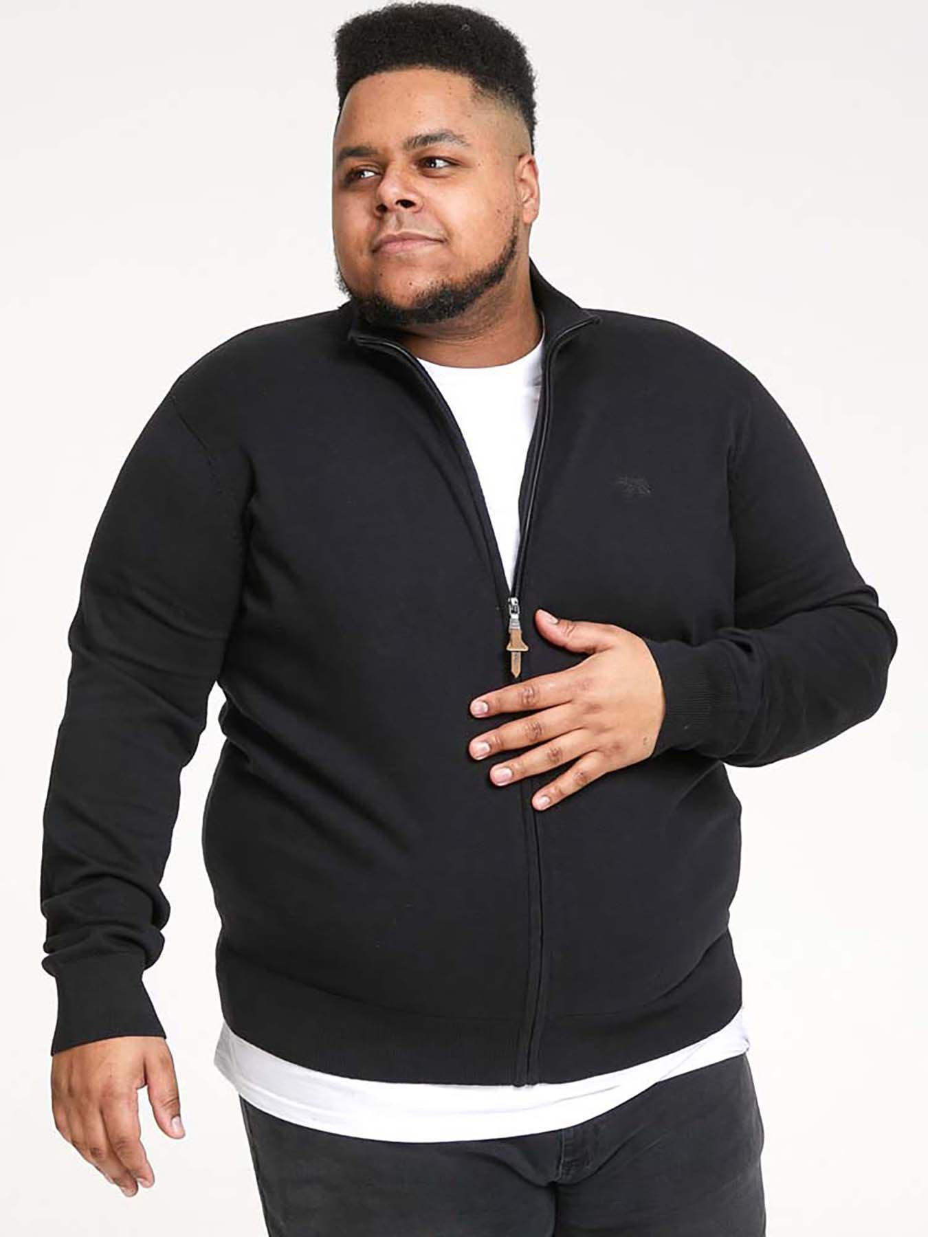 undefined Zip Through Knitted Sweater - Black