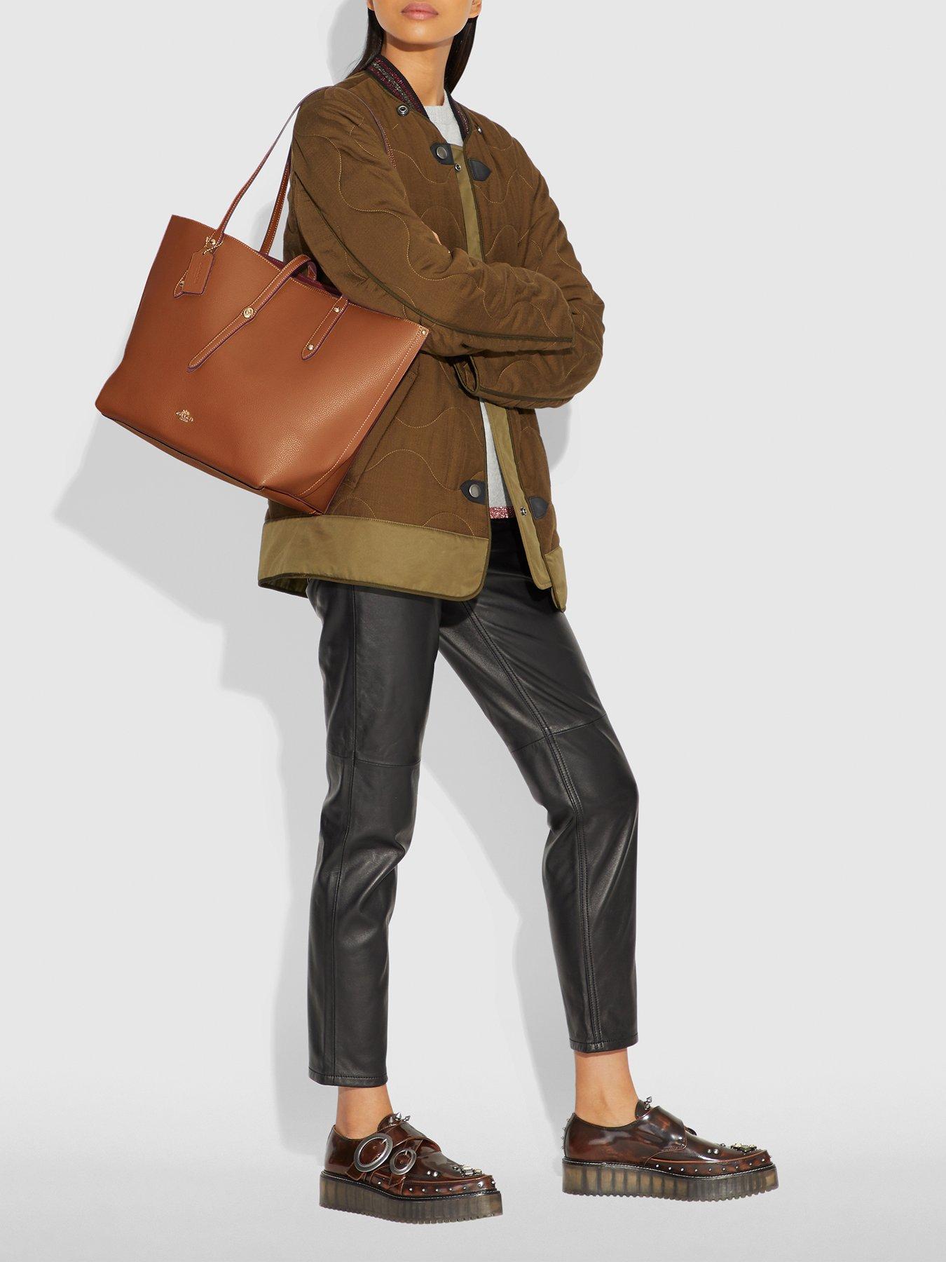 Coach leather tote online bag