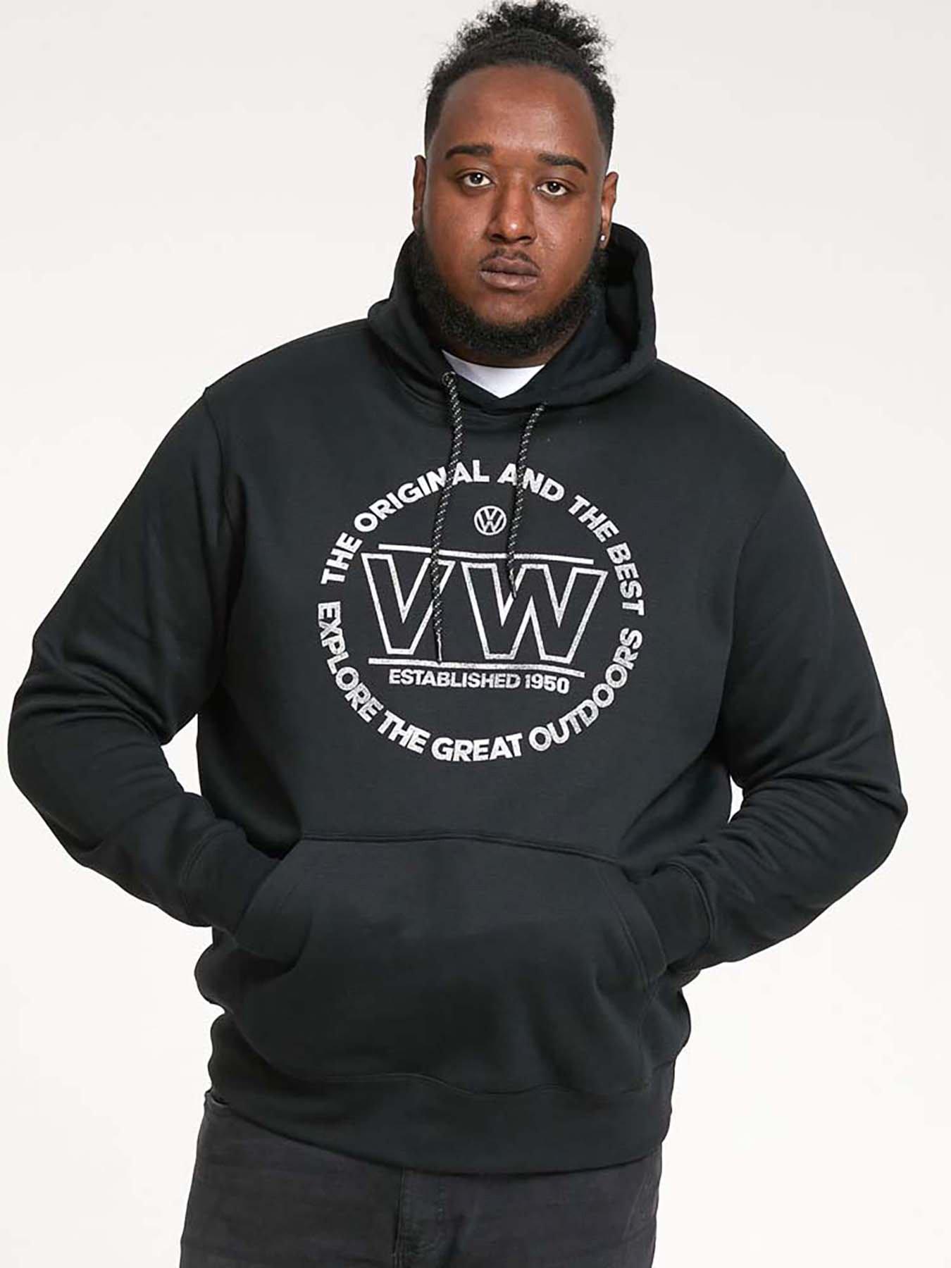 D555 Volkswagen Print Over Head Hoody - Black
