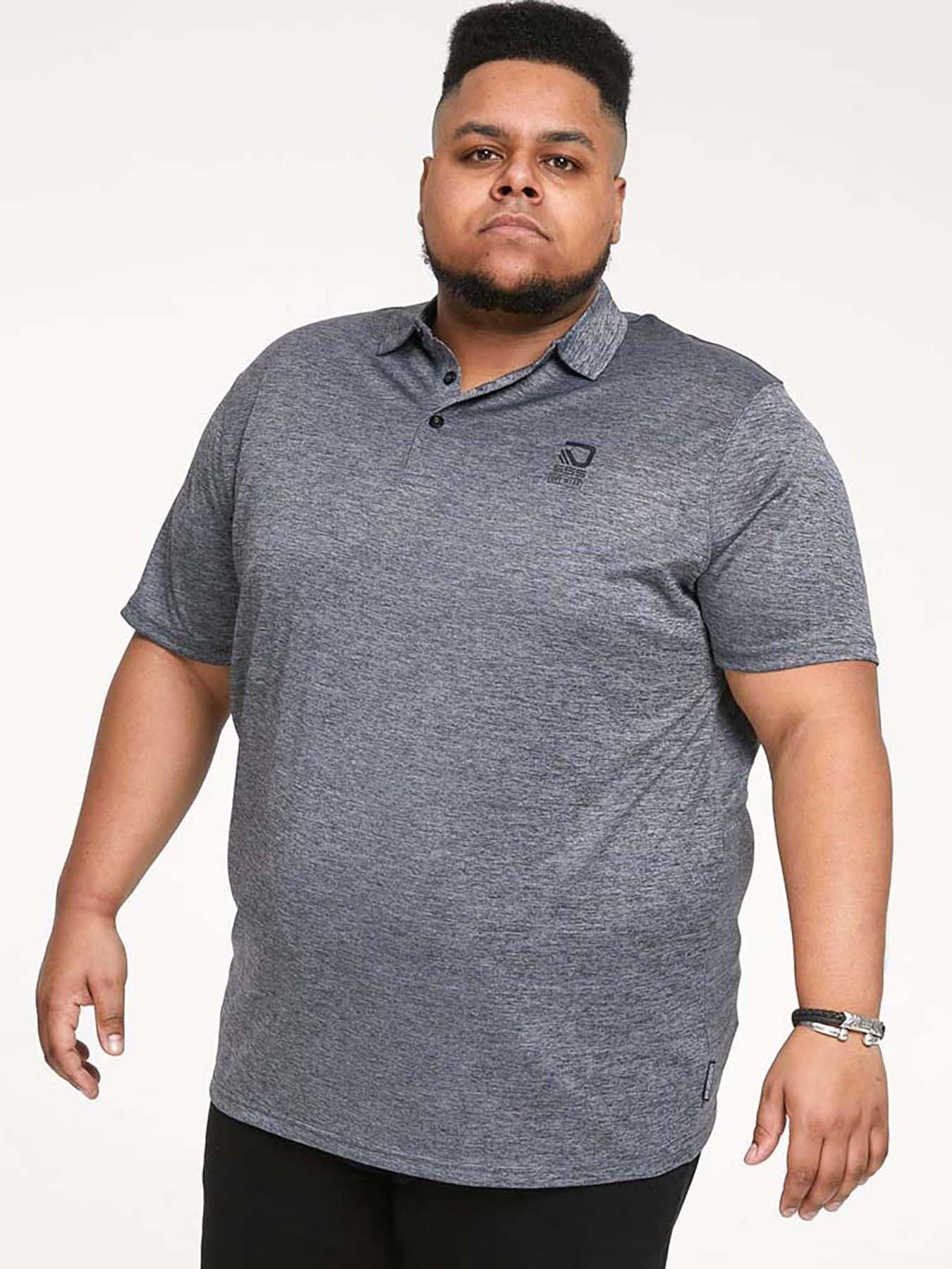 undefined Dry Wear Open Cuff Polo Shirt - Grey