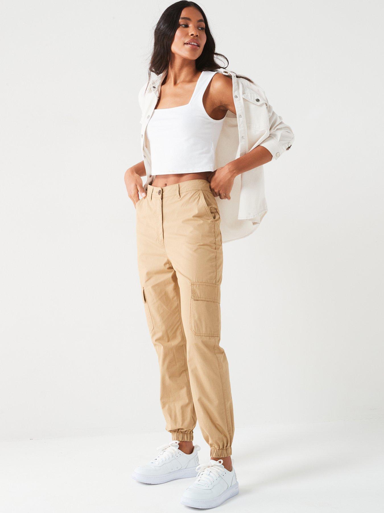 Everyday Cotton Cargo Jogger - Beige | Very.co.uk