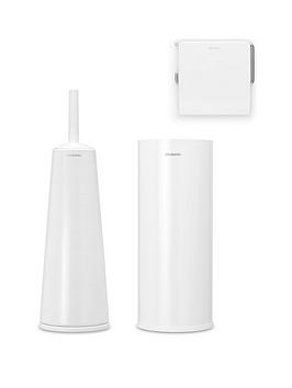 Product photograph of Brabantia Renew Toilet Accessory Set Of 3 from very.co.uk