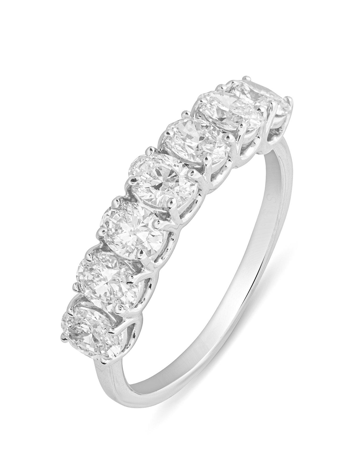 Love DIAMOND Thea 9ct White Gold Lab Grown Eternity 1.00ct G VS Diamond Ring