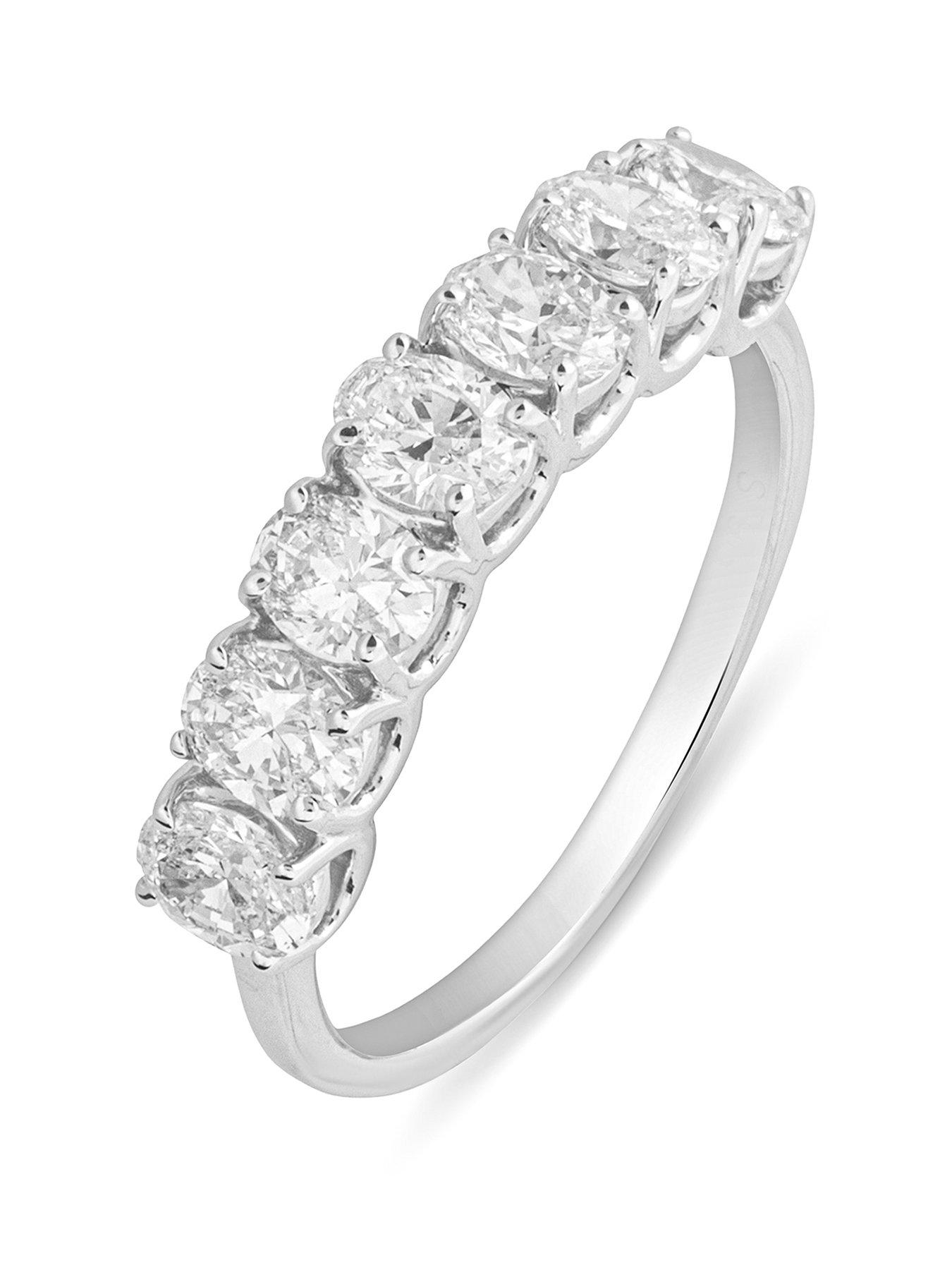 Love DIAMOND Thea 9ct White Gold Lab Grown Eternity 1.00ct G VS Diamond Ring