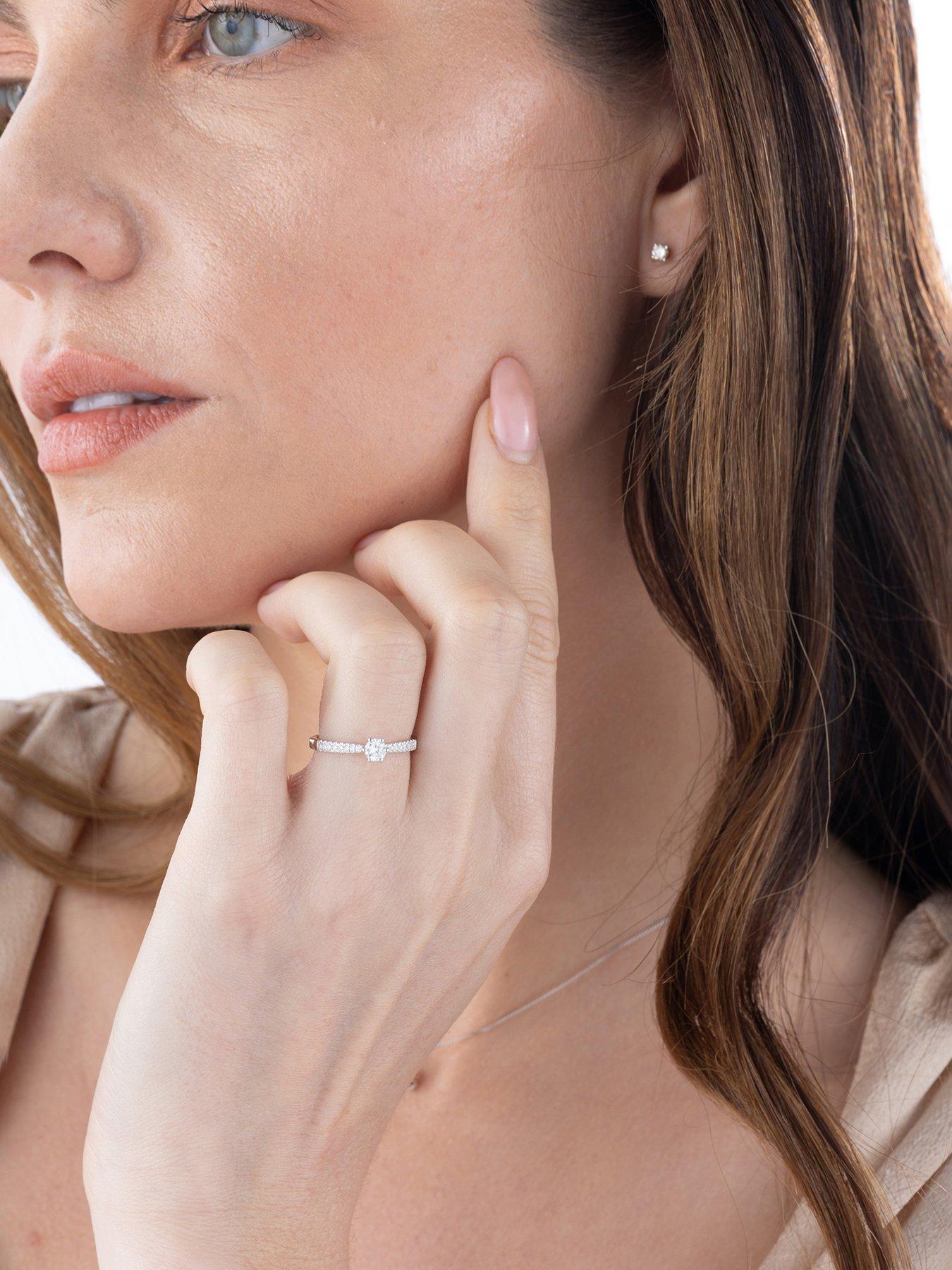 Image 4 of 5 of Love DIAMOND Rhea 9ct White Gold Lab Grown 0.33ct G VS Diamond Ring