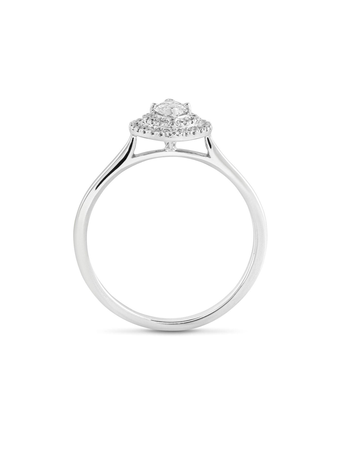 Image 2 of 5 of Love DIAMOND Cece 9ct White Gold Lab Grown Marquise 0.55ct Diamond Ring