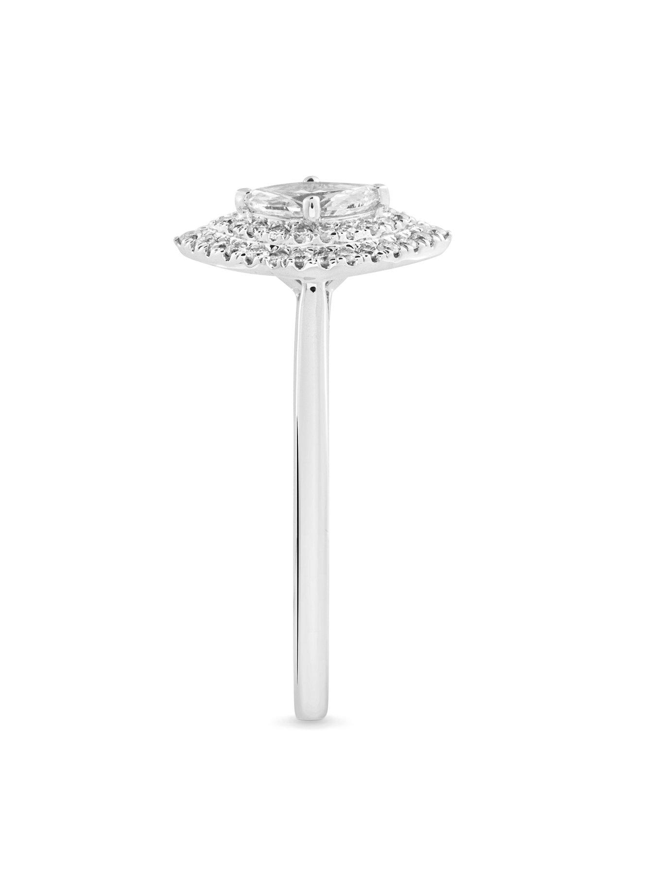 Image 3 of 5 of Love DIAMOND Cece 9ct White Gold Lab Grown Marquise 0.55ct Diamond Ring