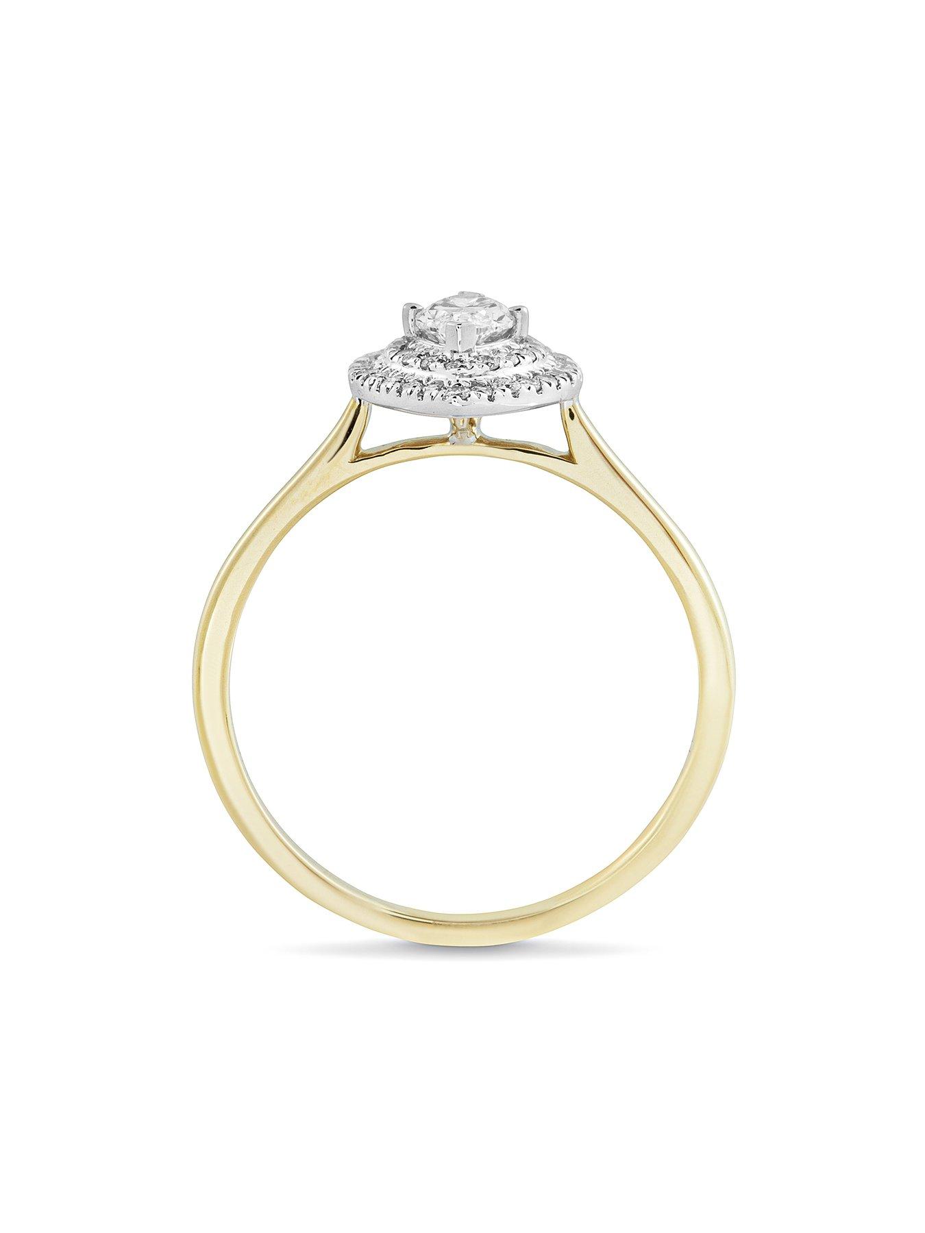 Image 2 of 5 of Love DIAMOND Cece 9ct Gold Lab Grown Marquise 0.55ct Diamond Ring
