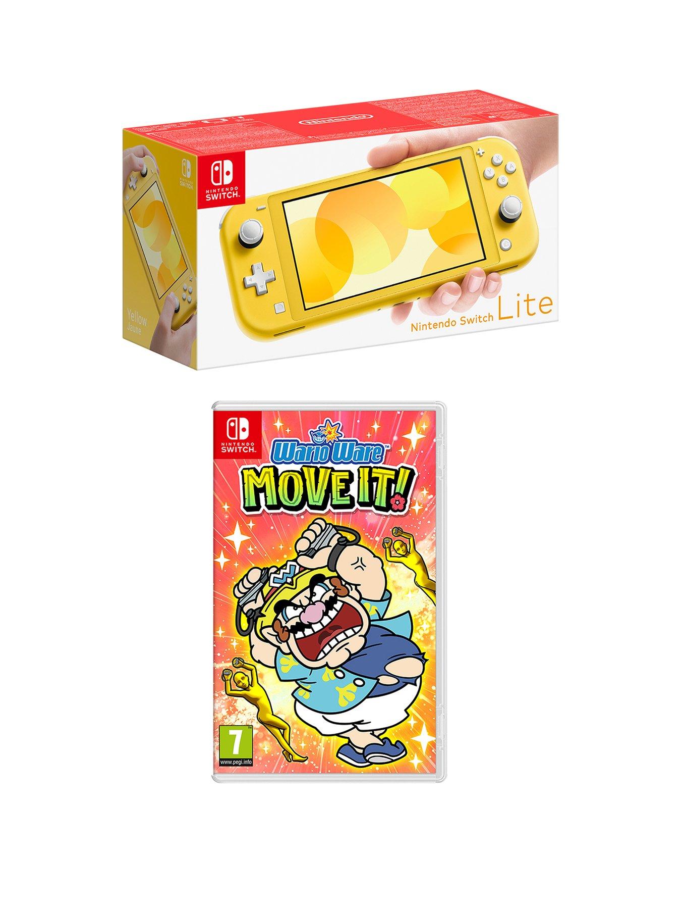 Nintendo Switch Lite Yellow Console With  Warioware: Move It!