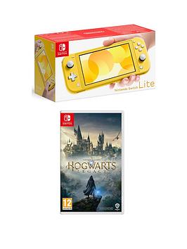 Nintendo Switch Lite Yellow Console With  Hogwarts Legacy