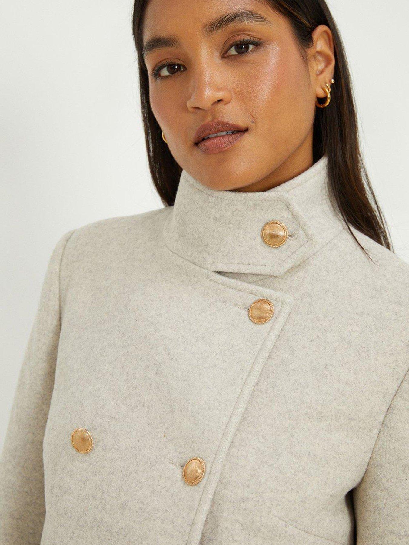 Cream funnel hotsell neck coat