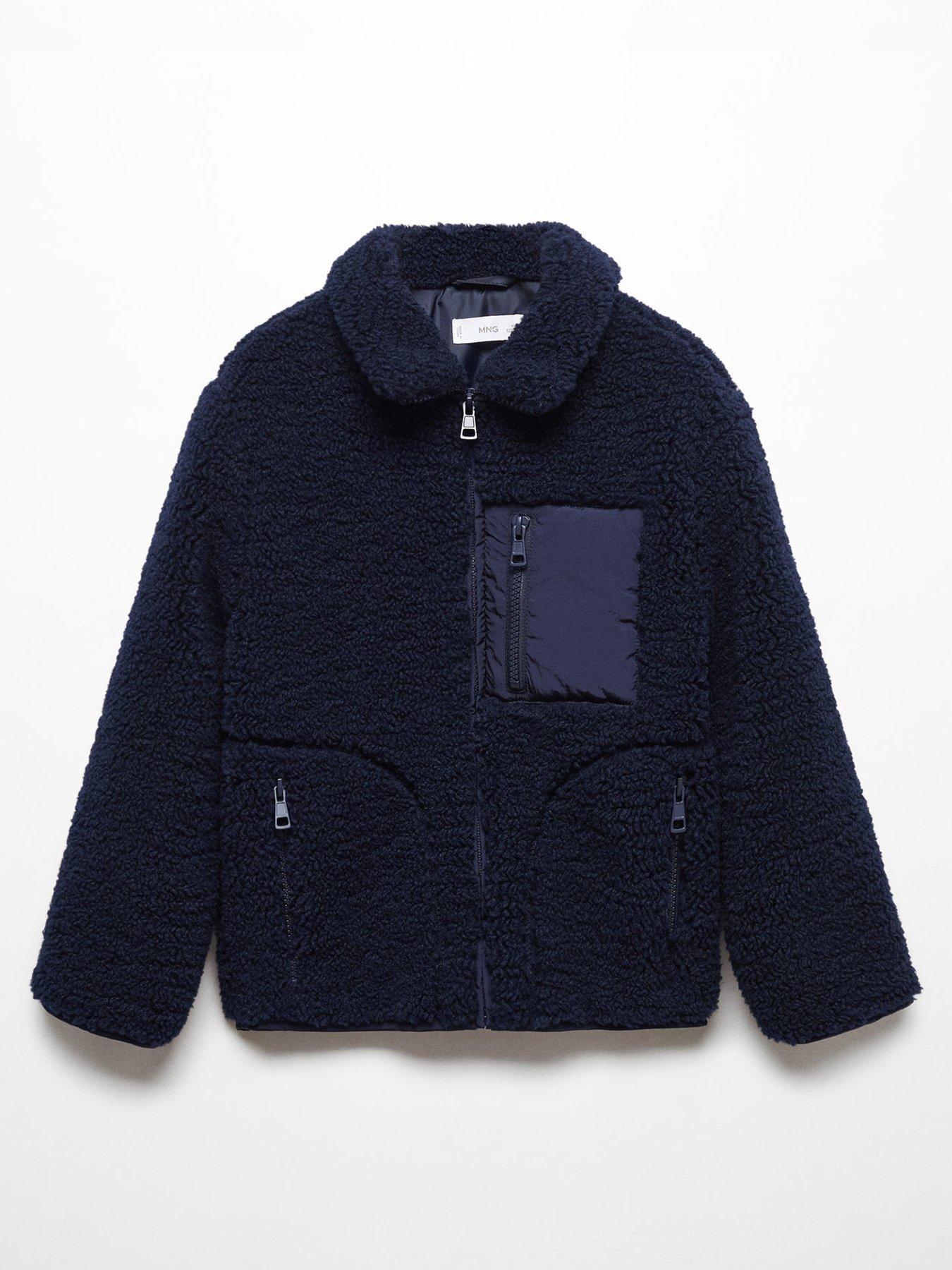 Mango navy jacket sale