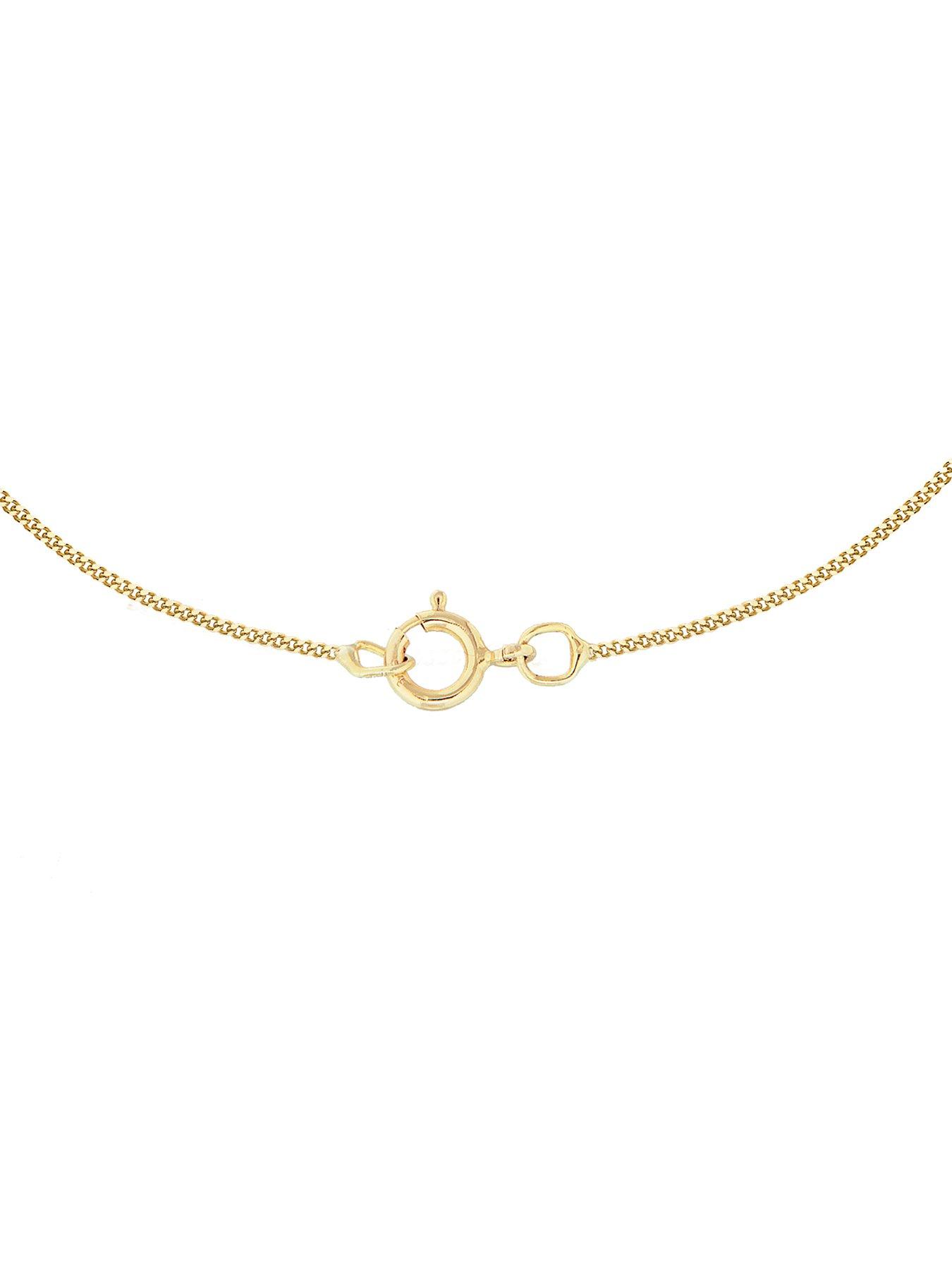 Image 4 of 4 of The Love Collection 9ct Yellow Gold Birthstone Pendant & Curb Chain