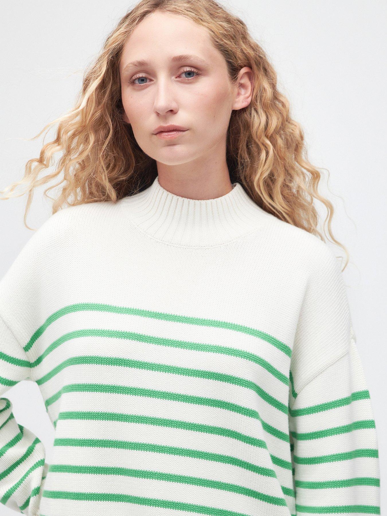 Barbour Oakfield Knitted Jumper Cream Very.co.uk