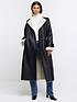  image of river-island-shearling-trench-black