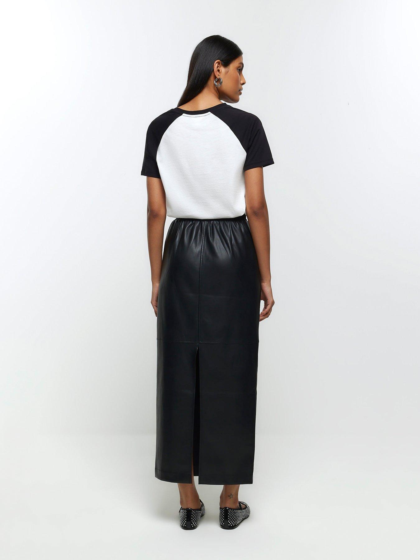 River island hot sale pu skirt