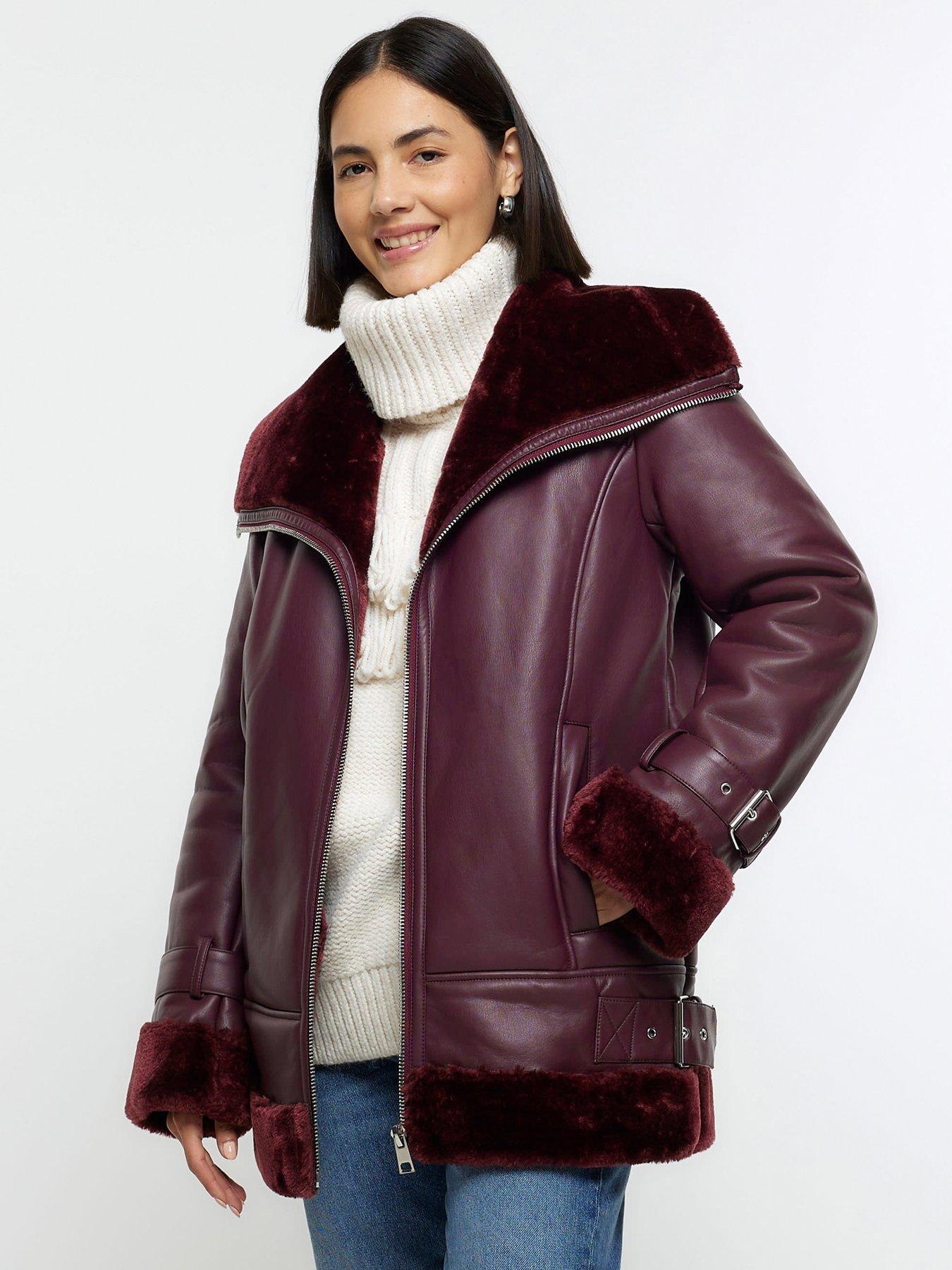 River island belted aviator 2024 jacket