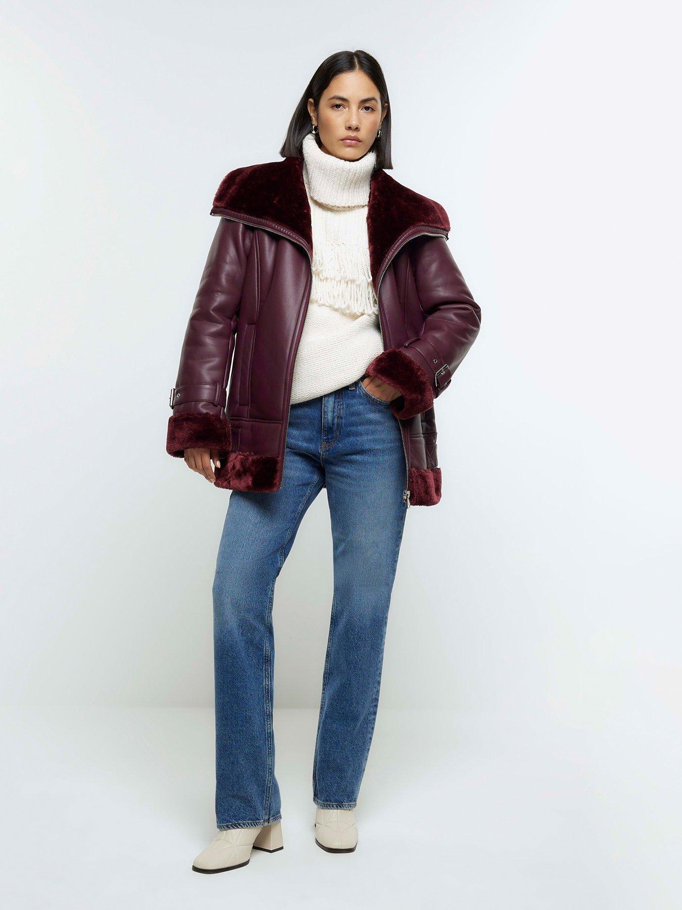 Red deals aviator jacket