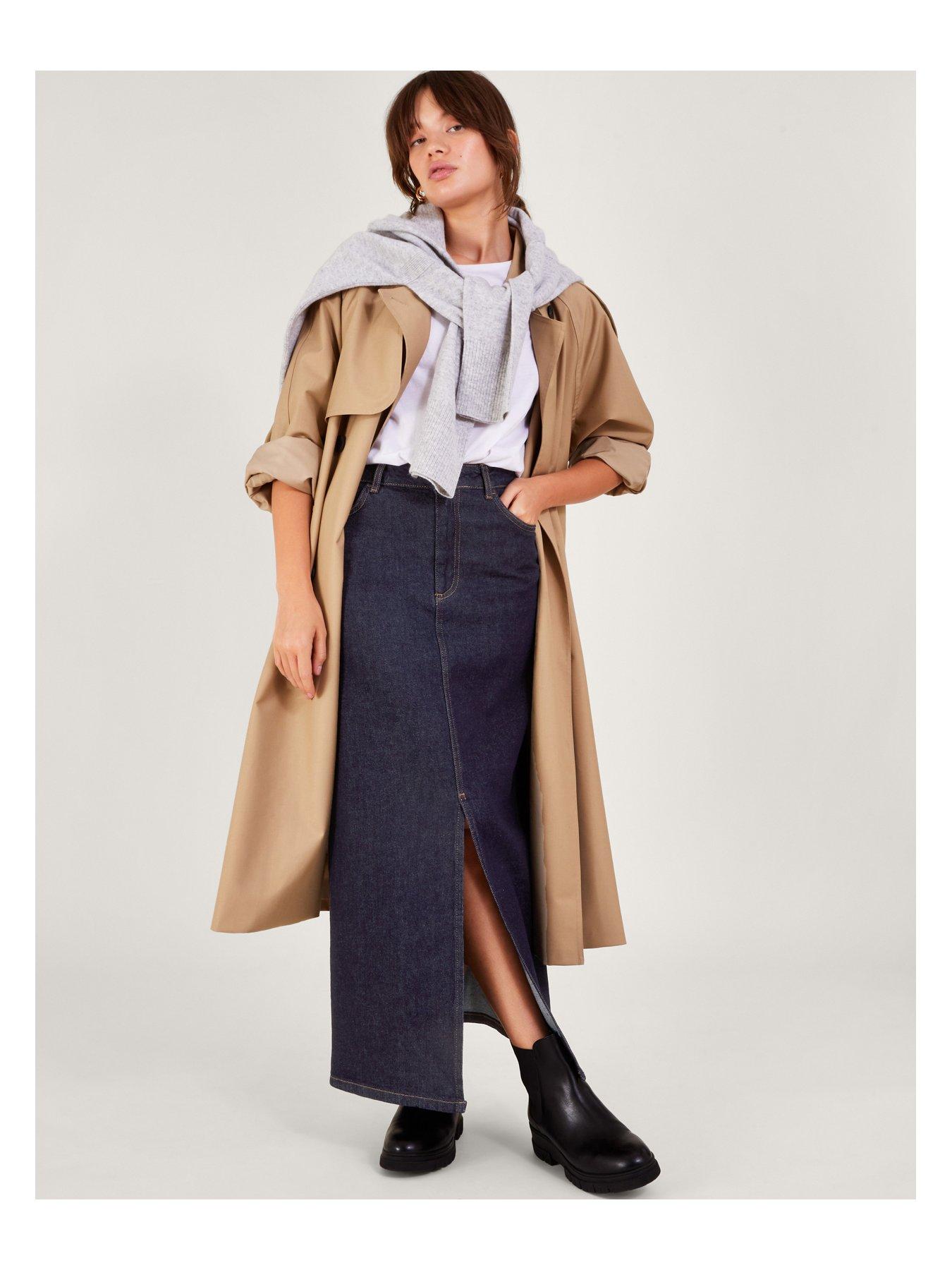 Monsoon Mia Denim Maxi Skirt Blue Very