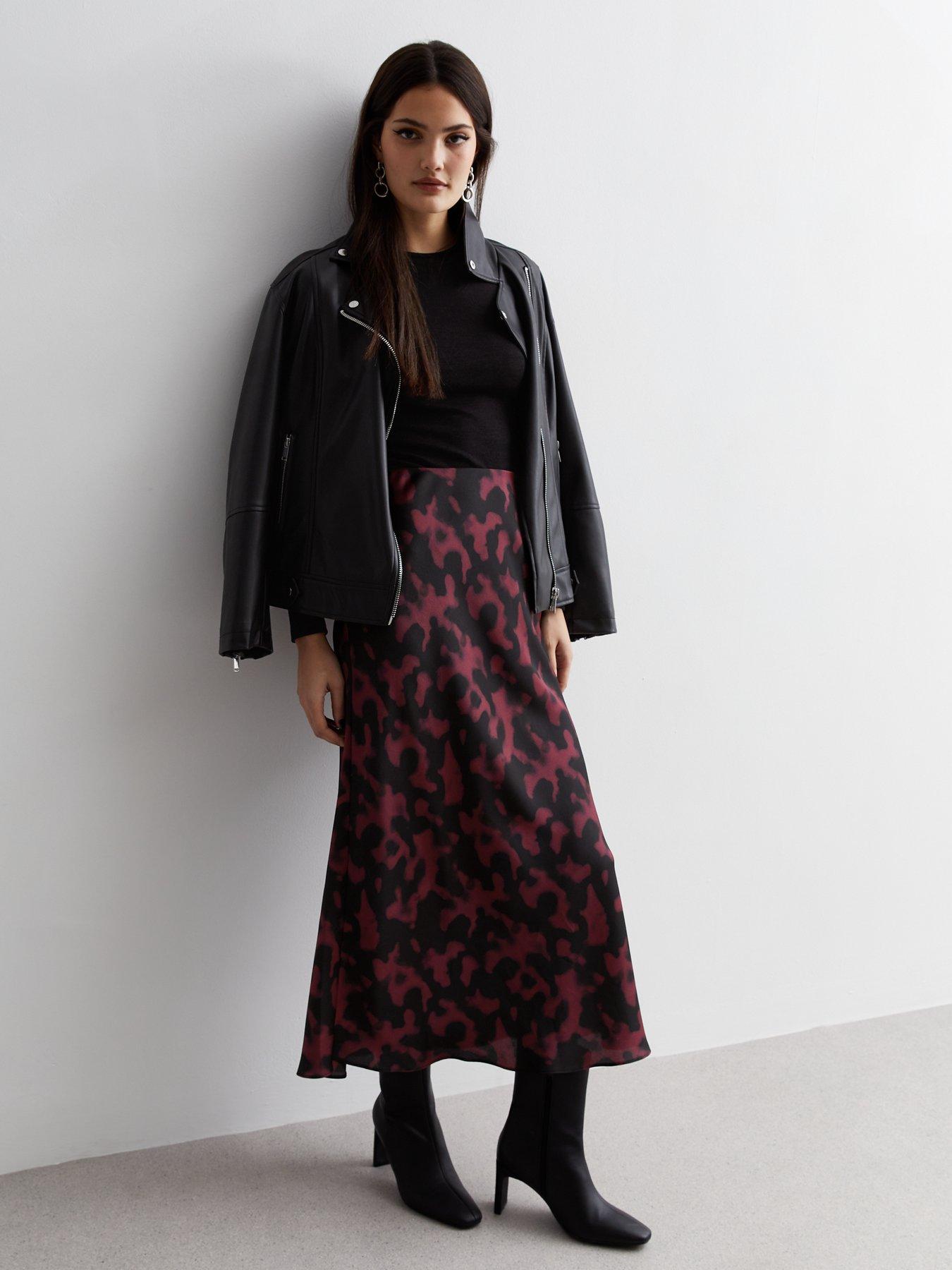 New look red leopard print outlet skirt