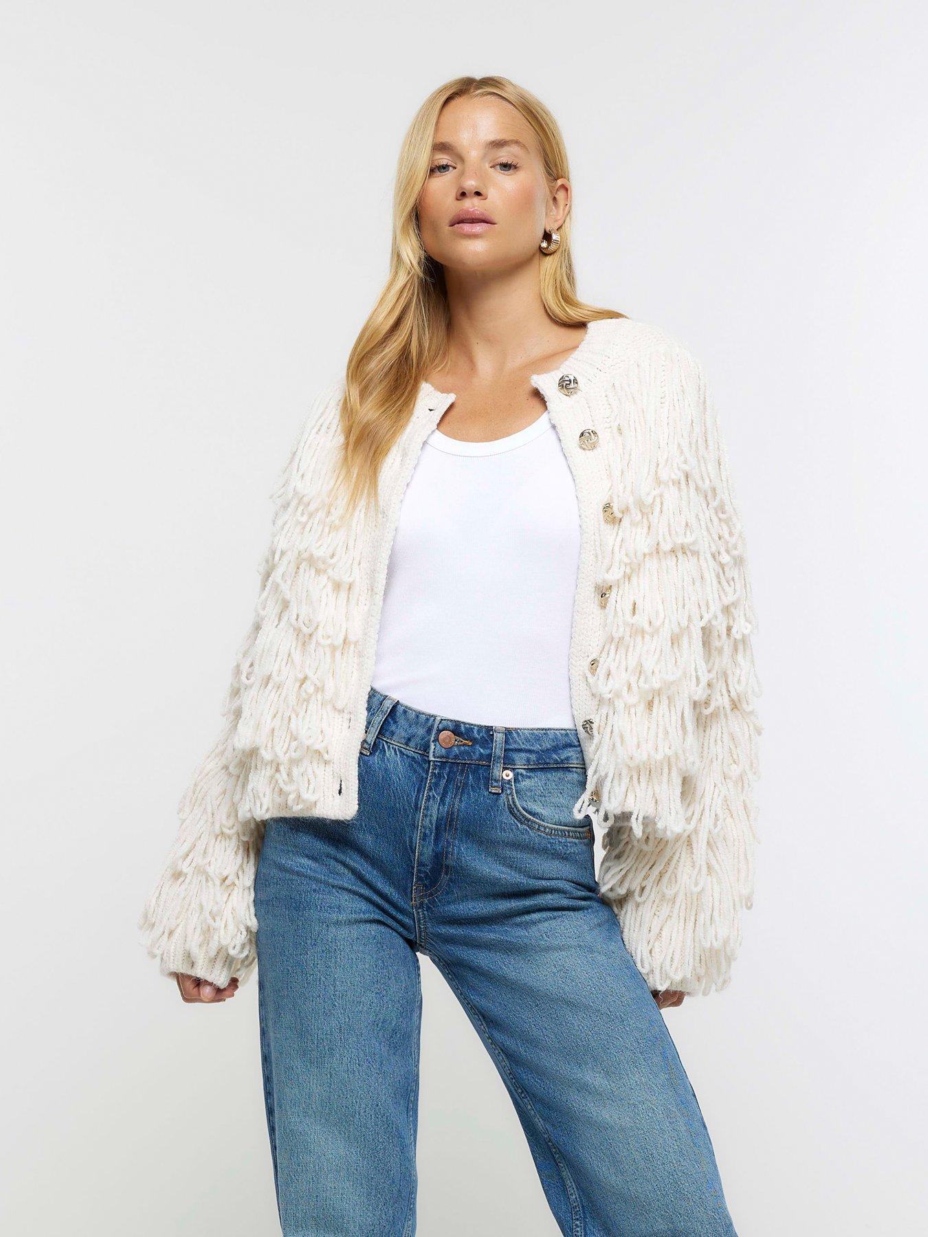 Long 2024 fringe cardigan