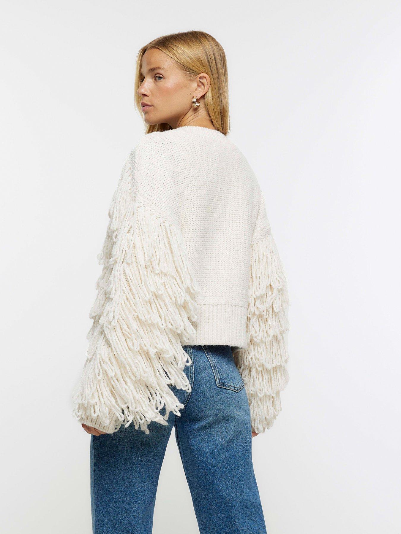 Cardigan fringe sale