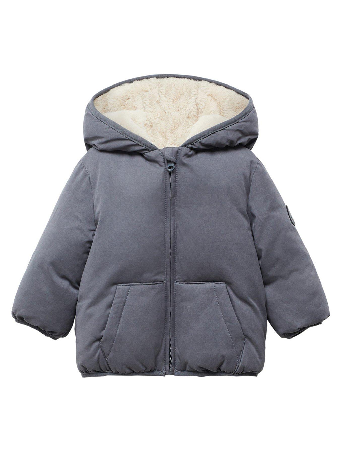 Boys fur hot sale lined jacket