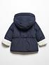  image of mango-younger-girls-faux-fur-lined-hooded-coat-navy