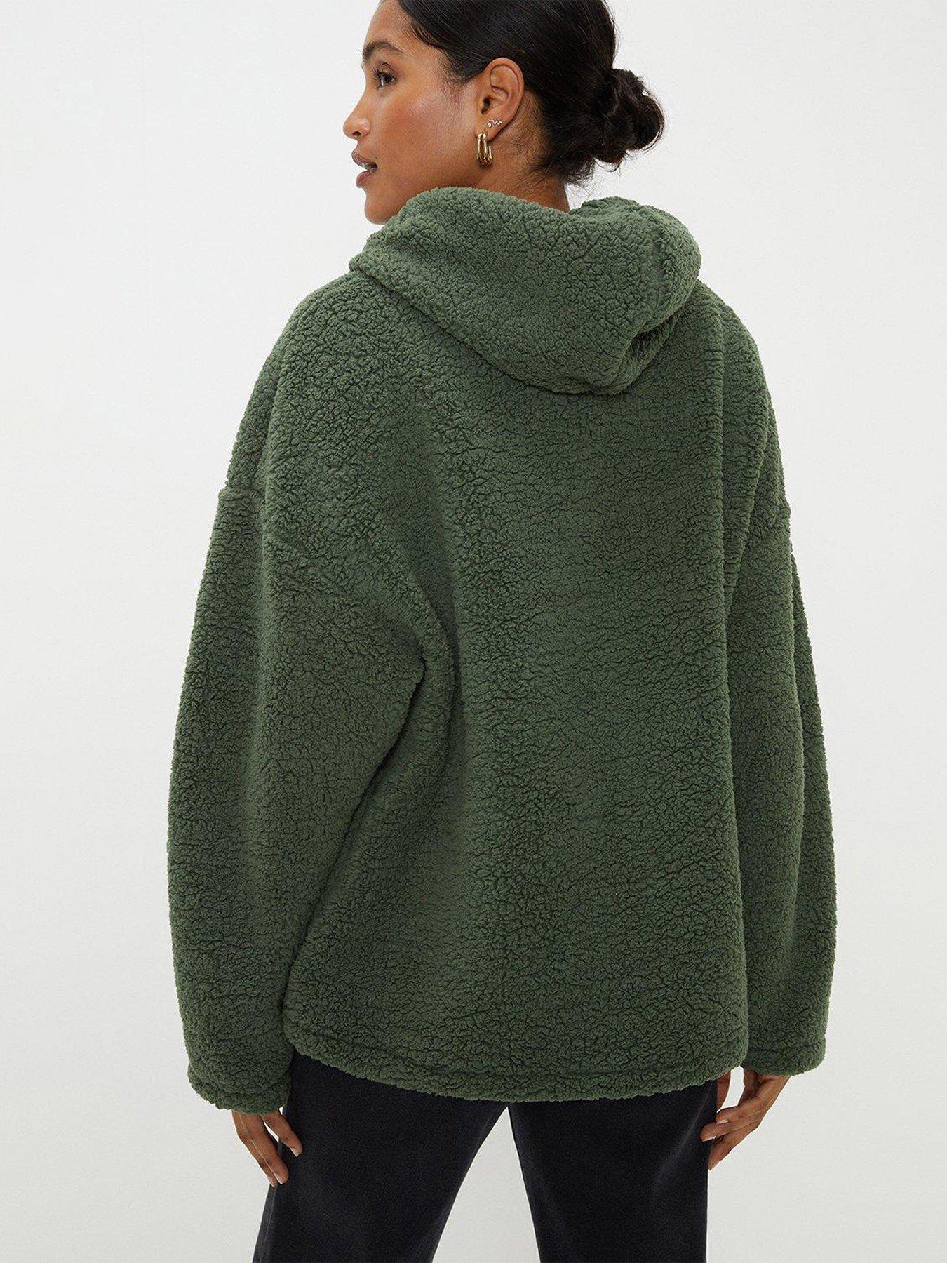 Oversized borg cheap hoodie