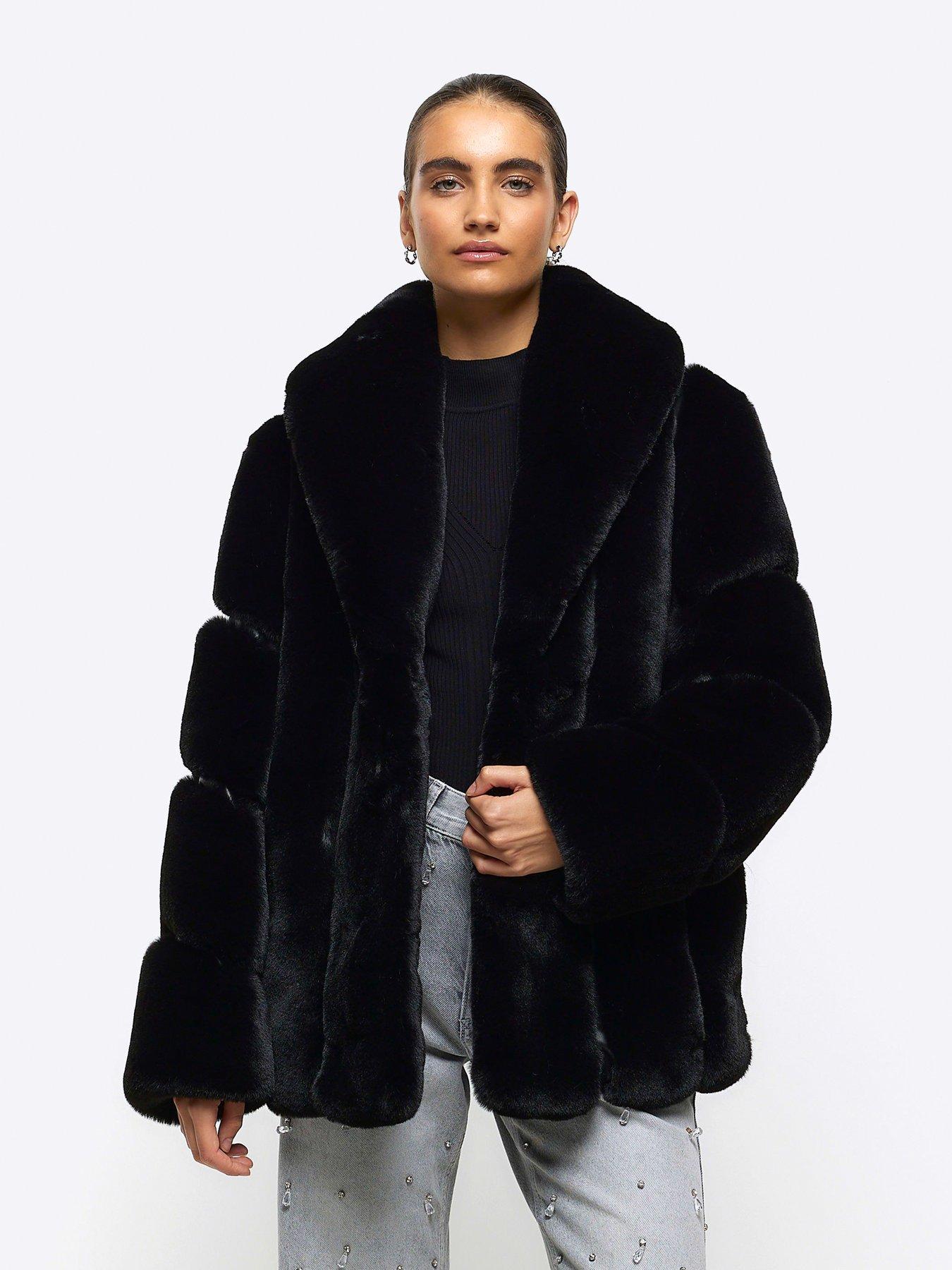 Panelled hotsell fur coat