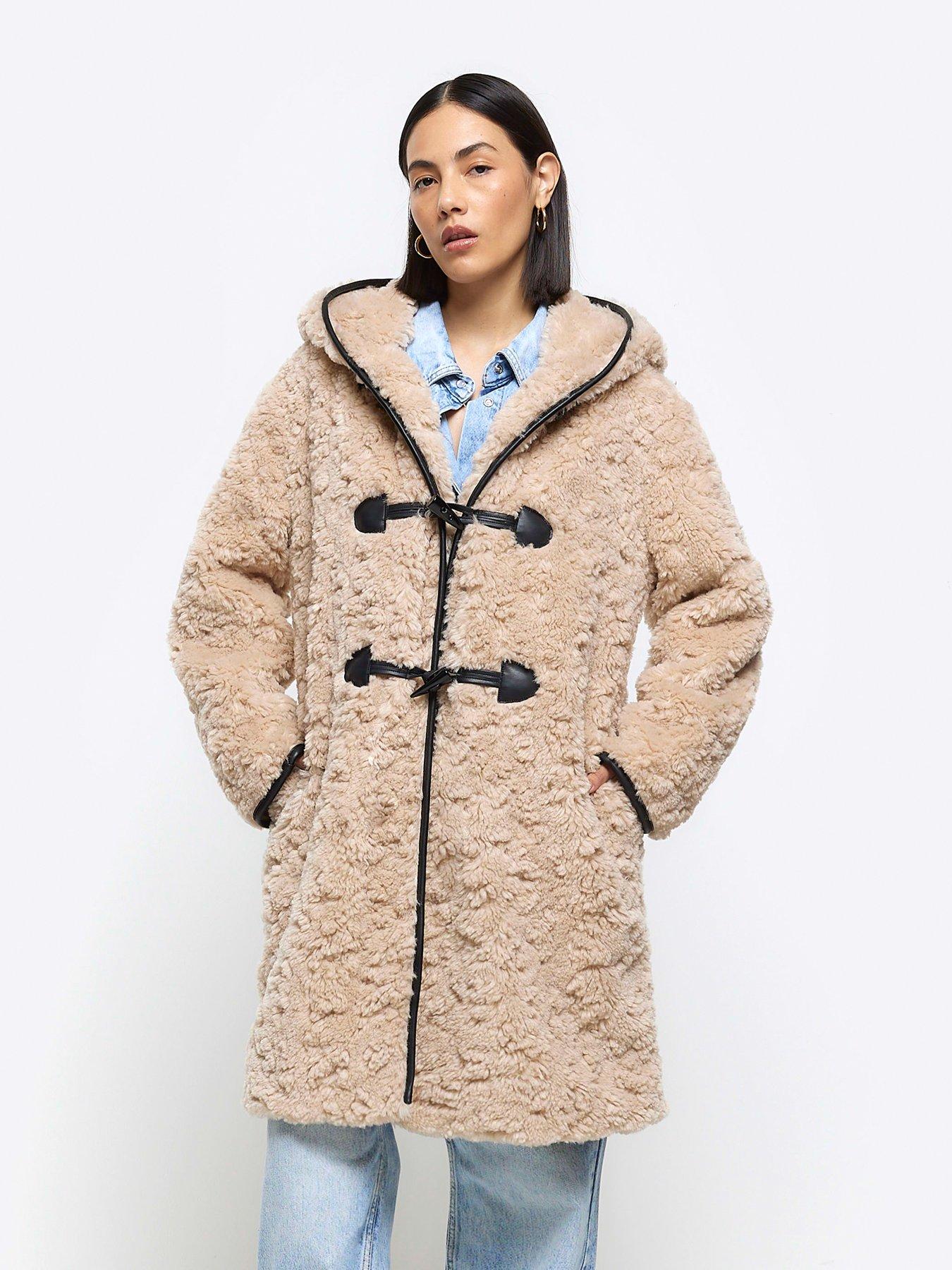 River island teddy hot sale bear coat