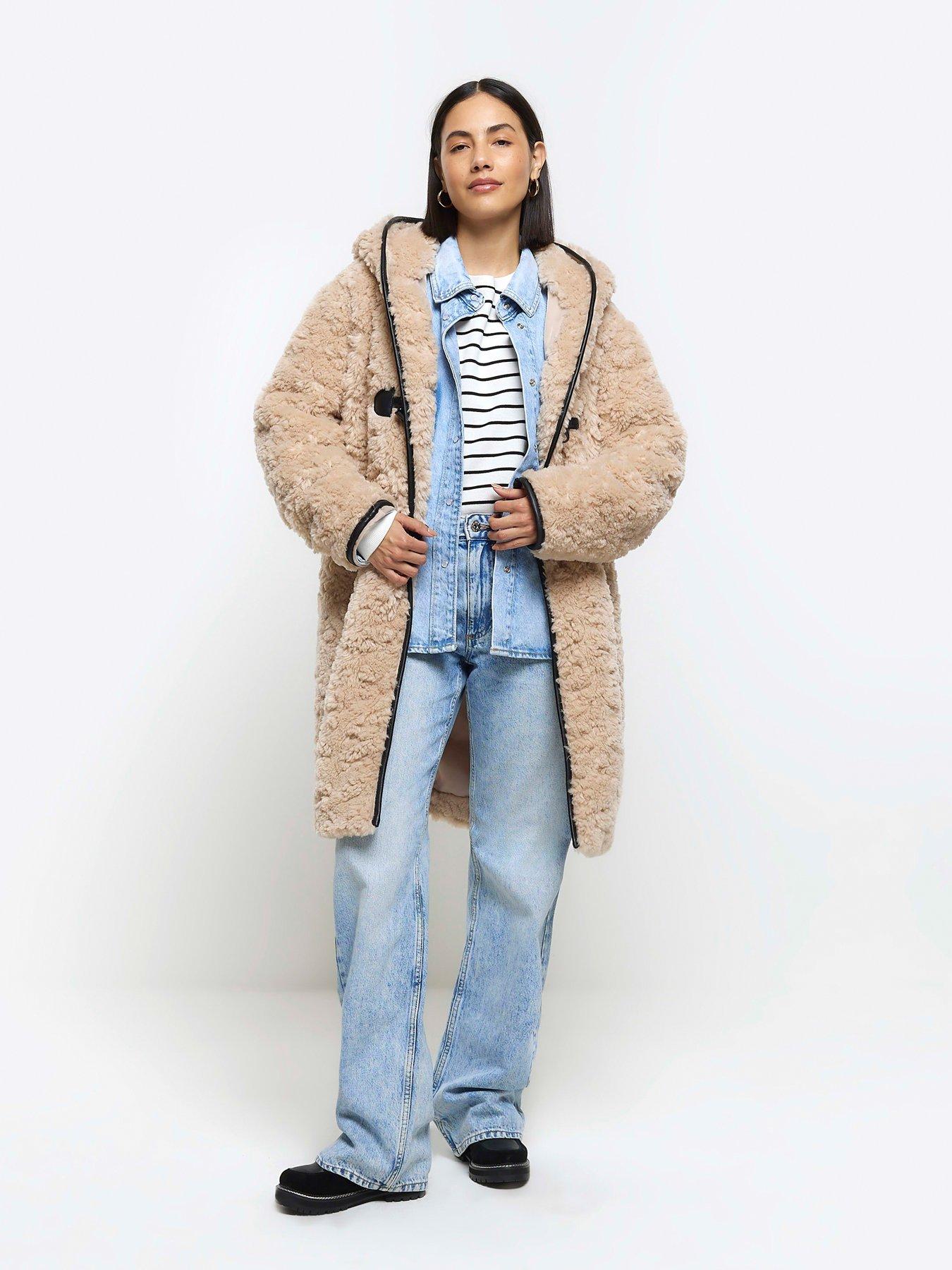 River island teddy hot sale bear coat