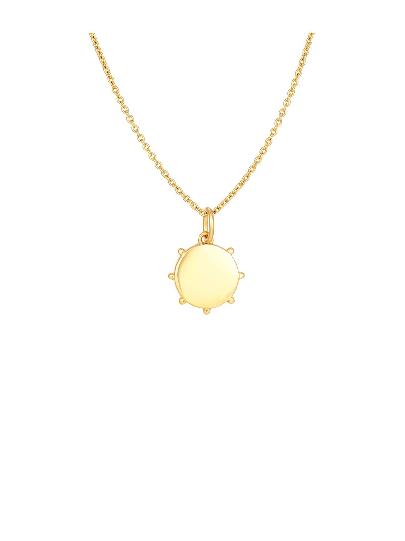 Product photograph of Seol Gold Beaded Coin Necklace from very.co.uk