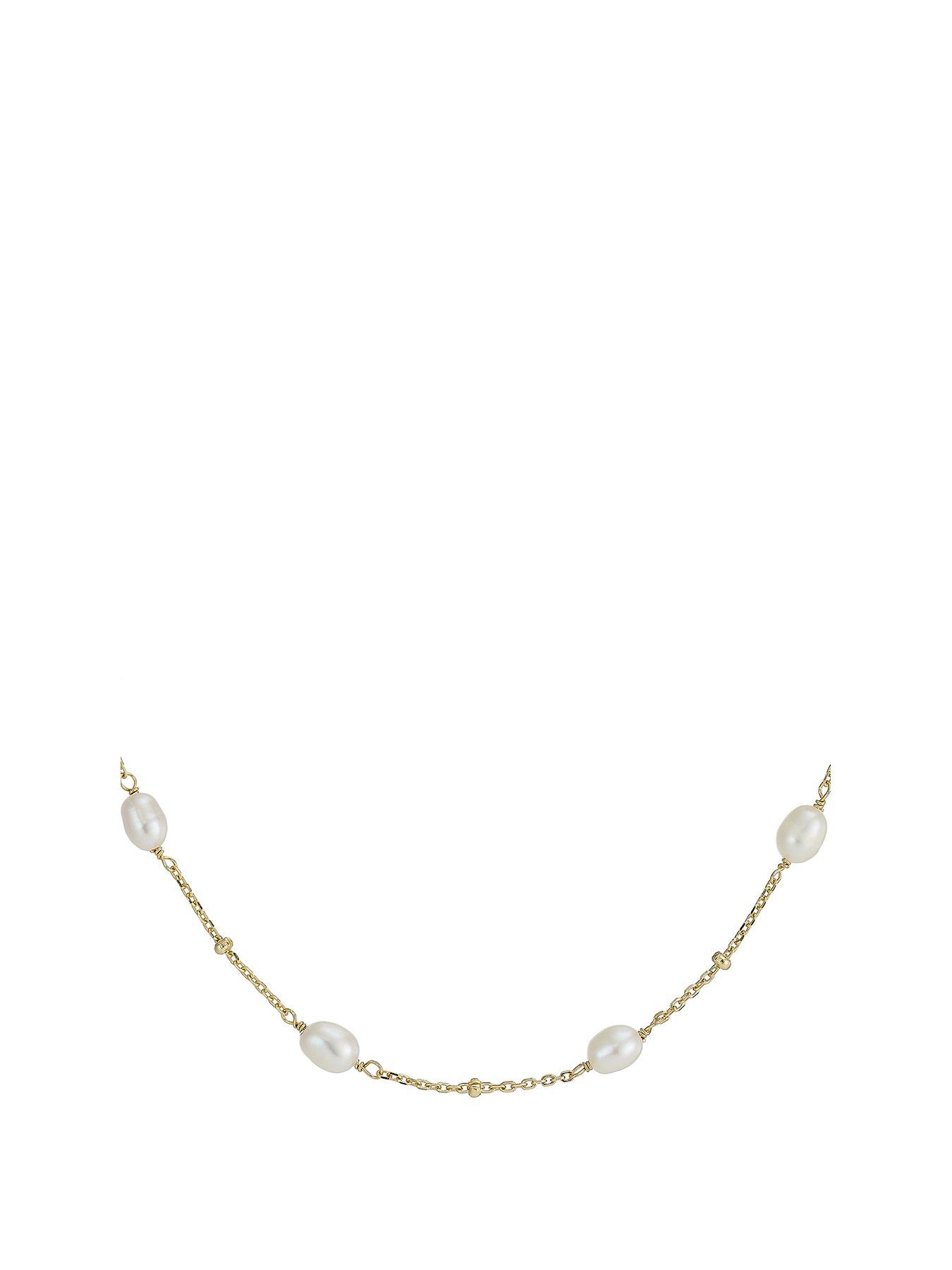 Beaverbrooks Silver Yellow Gold Plated Freshwater Cultured Pearl