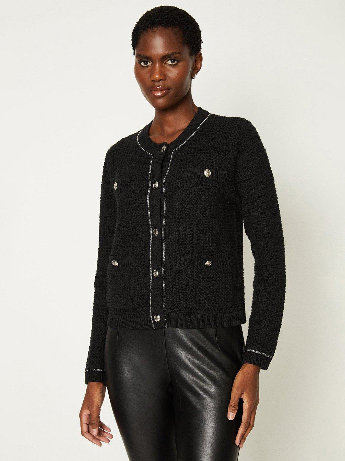 Black boucle outlet jacket