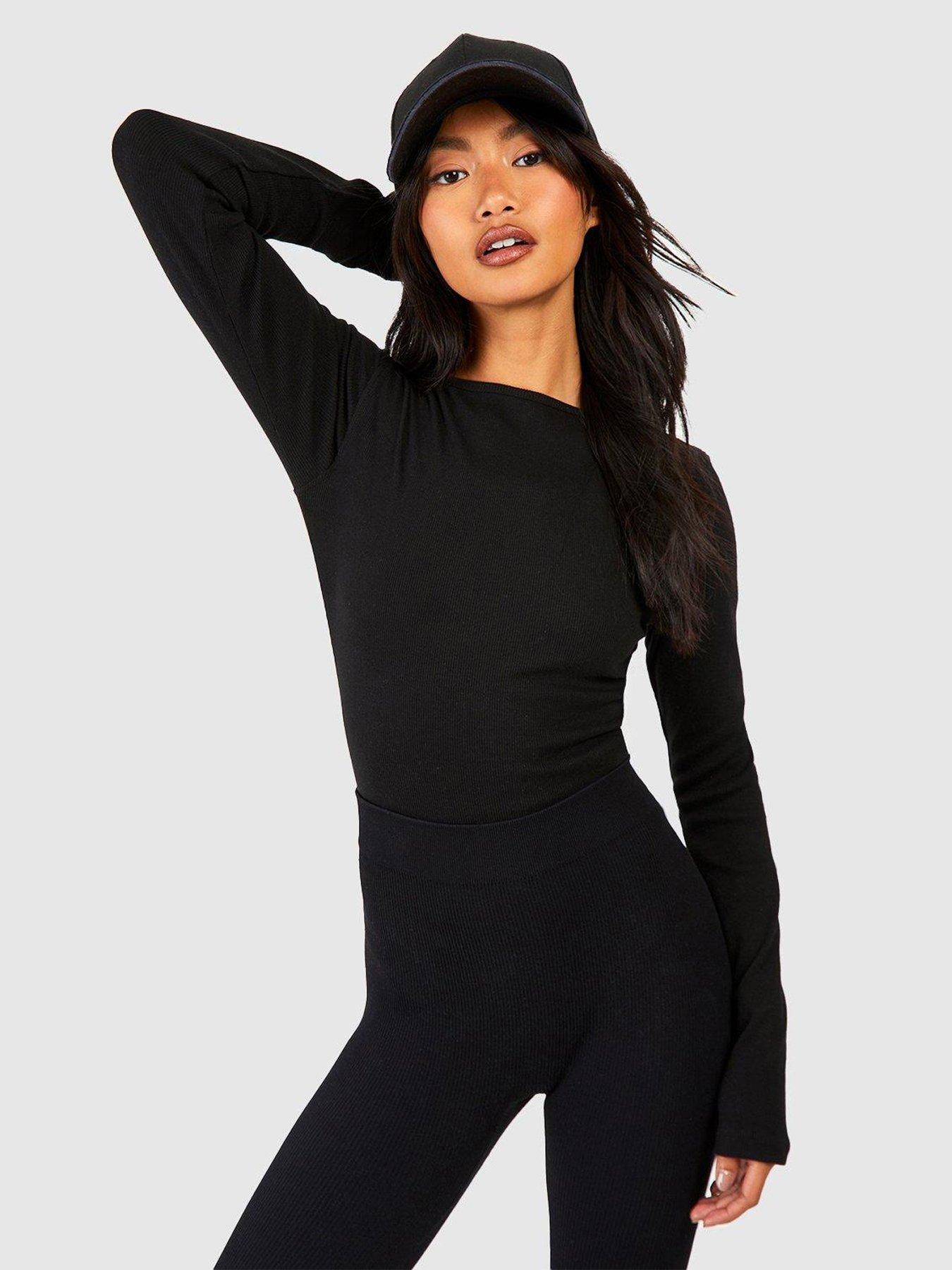Long Sleeve Bodysuit Black