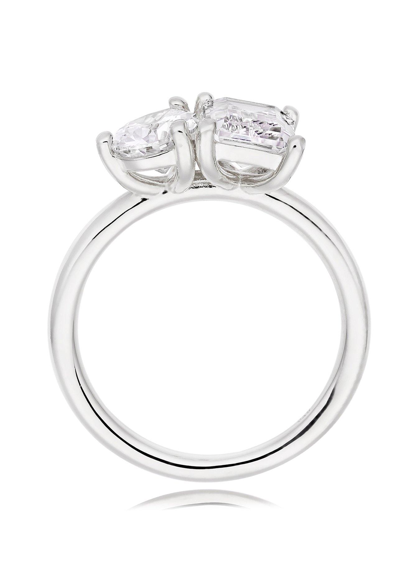 Beaverbrooks silver cubic on sale zirconia ring