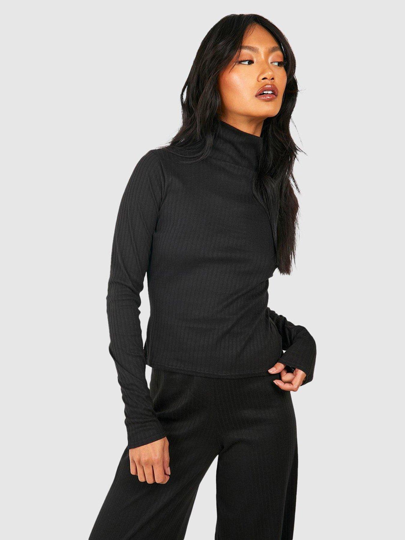 boohoo-high-neck-rib-knit-top-black