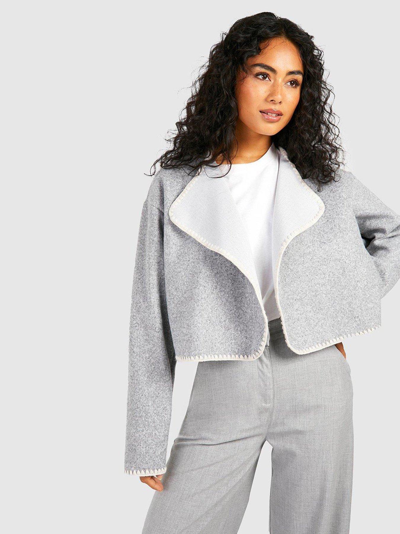 Michelle Keegan Longline Padded Coat (Grey) - Sizes 6, 10, 12 (see