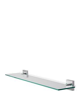 Product photograph of Croydex Chester Flexi-fit Glass Shelf from very.co.uk