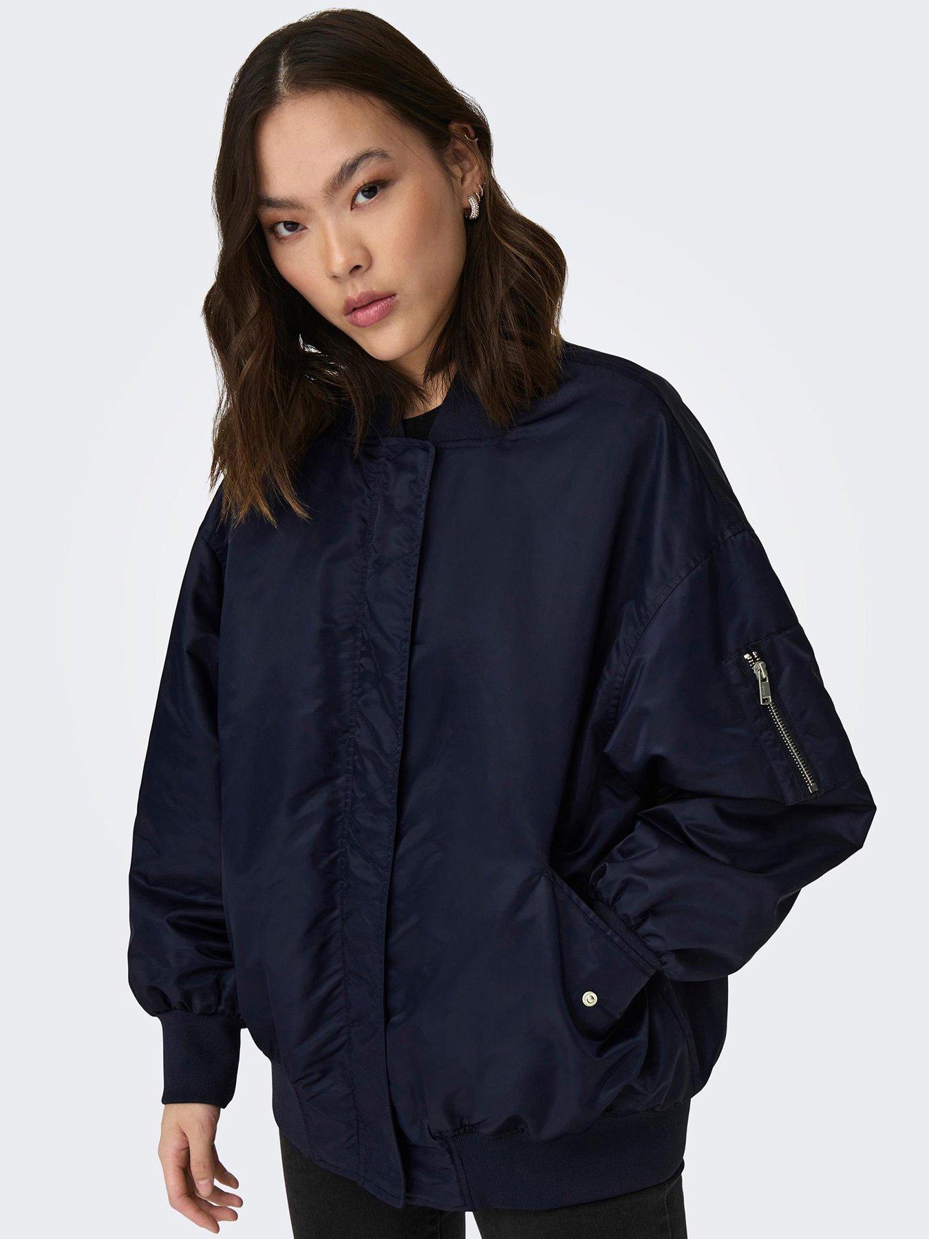 Only Bonita Bomber Jacket - Navy | Very.co.uk