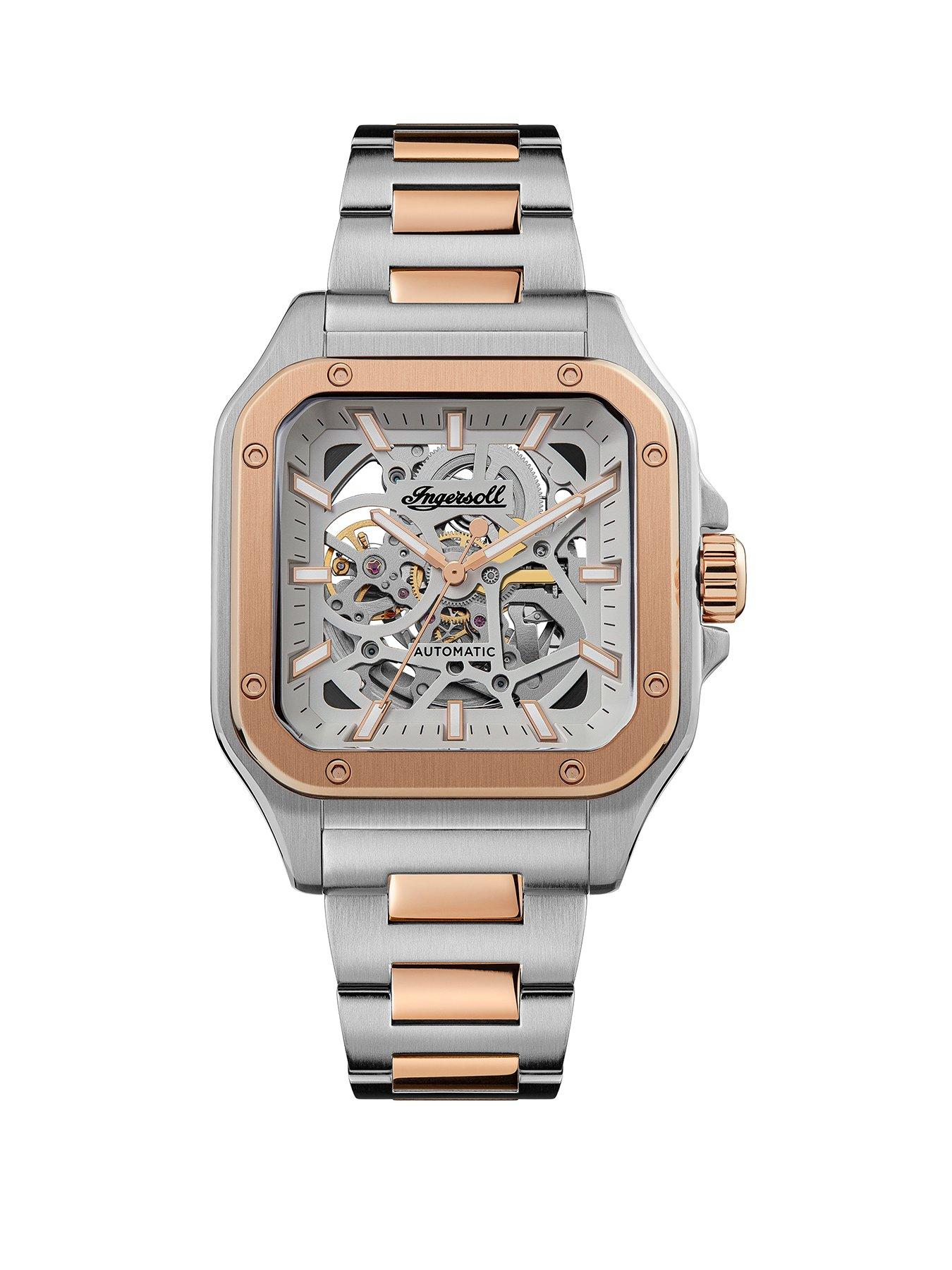 Product photograph of Ingersoll 1892 The Ollie Automatic Mens Watch With Grey Dial And Two Tone Stainless Steel Bracelet - I14502 from very.co.uk