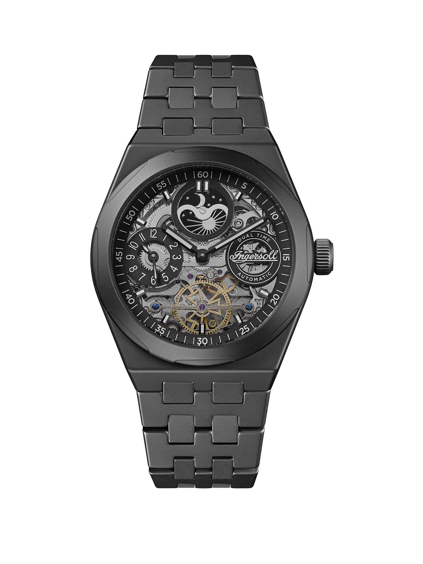 Ingersoll 1892 The Broadway Automatic Mens Watch with Black Dial and Black Ceramic Bracelet - I15102