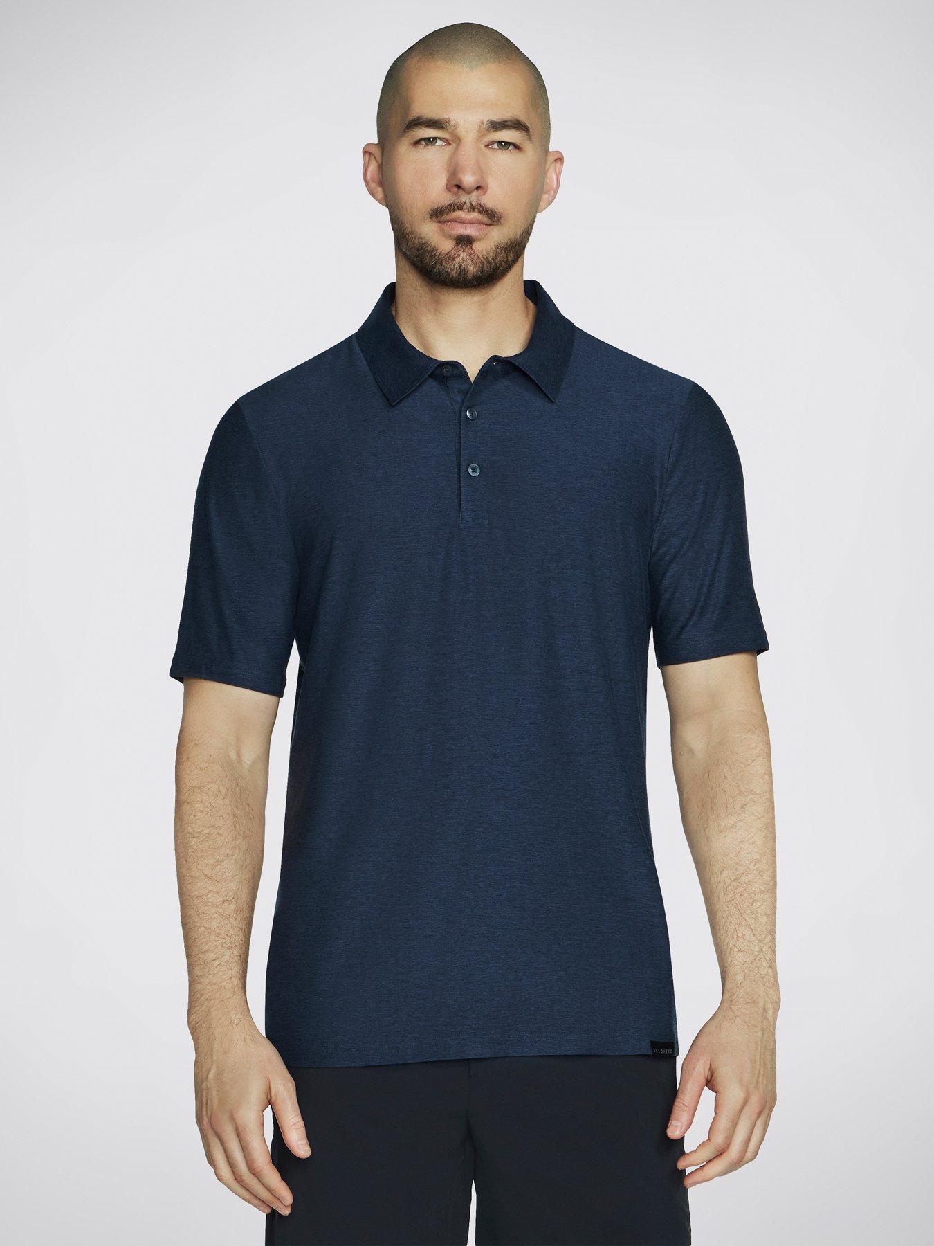 Skechers polo deals shirt mens blue