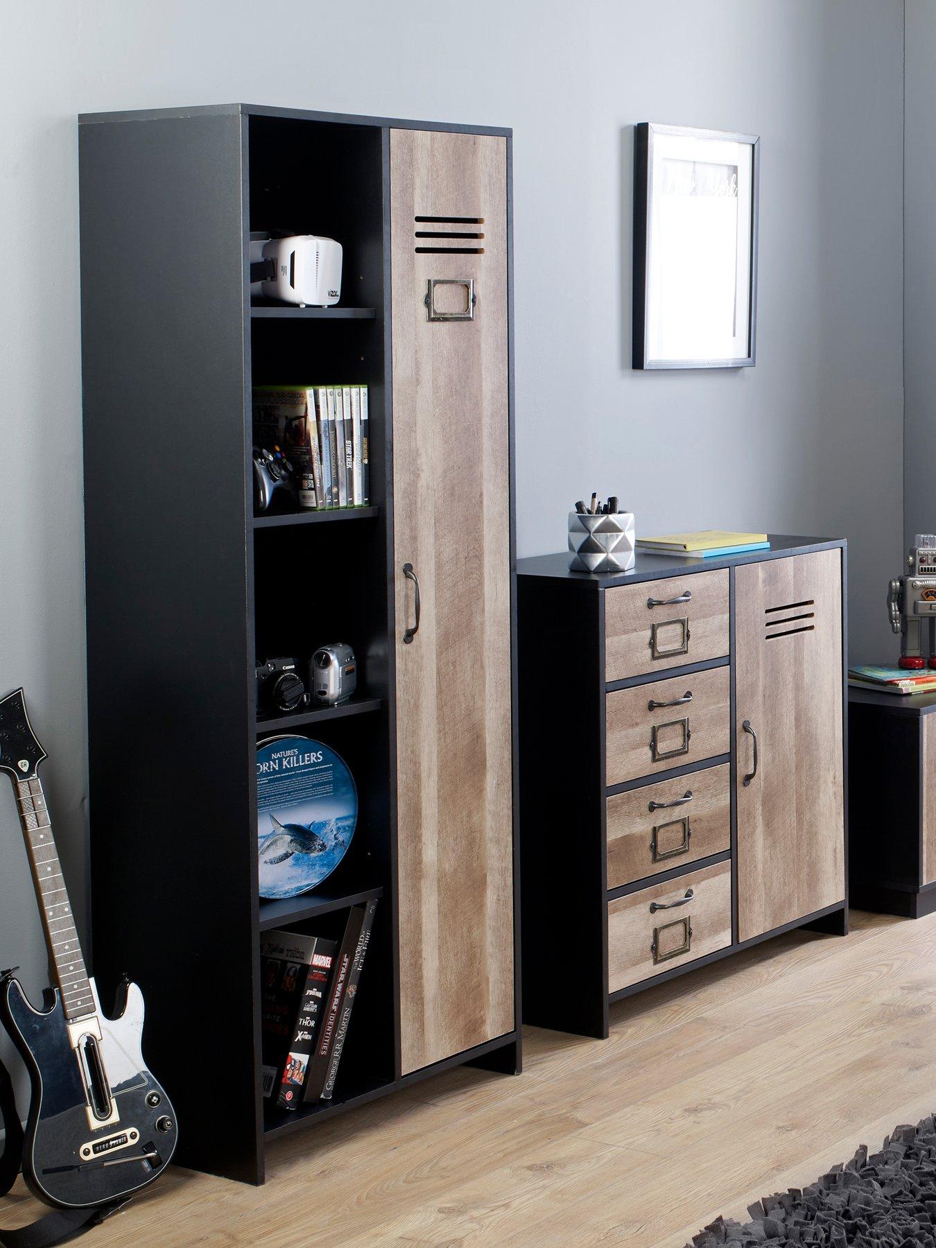 Black one door deals wardrobe