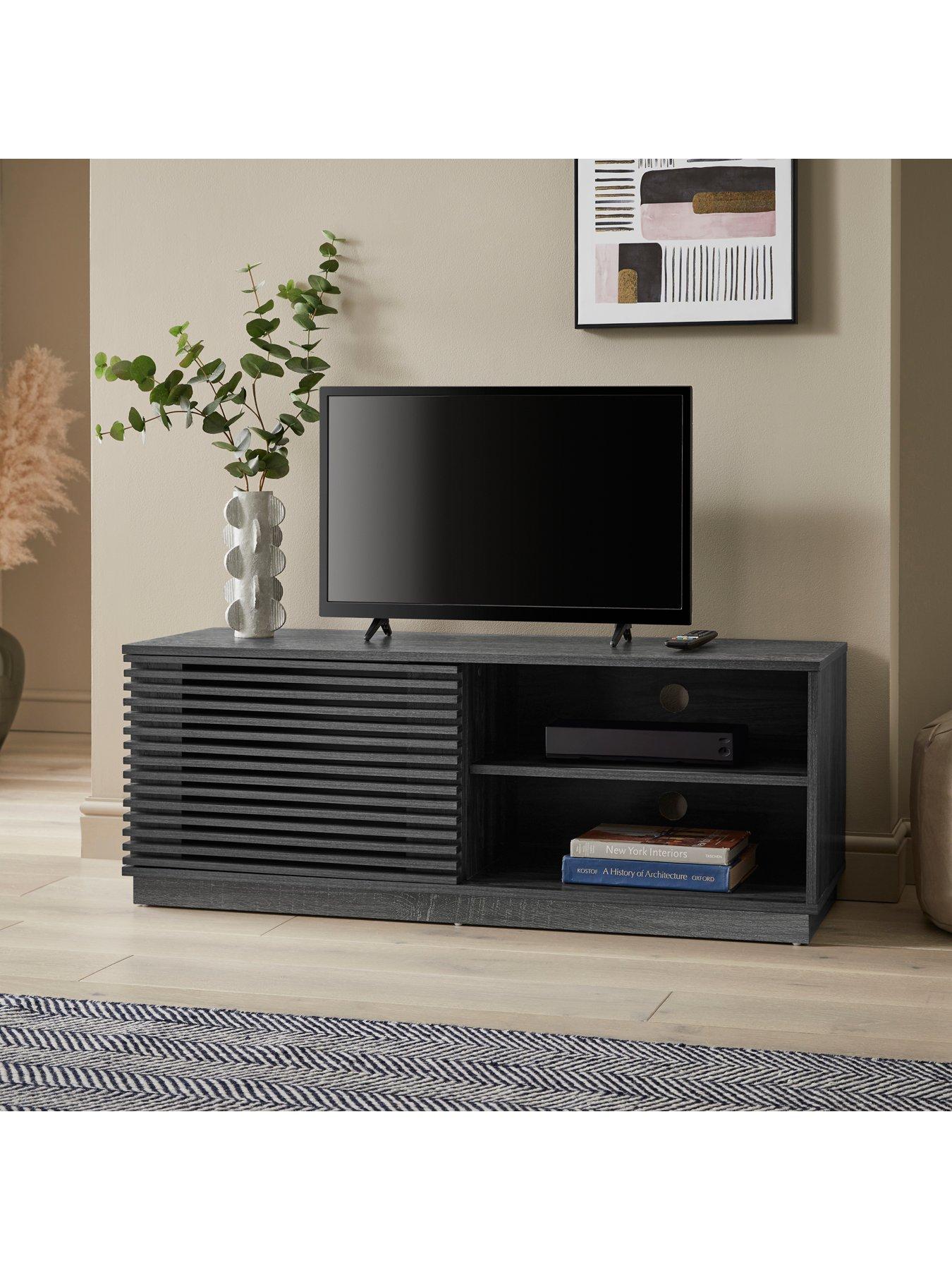 Product photograph of Lloyd Pascal Vera 1 Door Tv Unit - Grey Wood-effect - Fits Up To 50 Inch Tv from very.co.uk