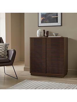 Product photograph of Lloyd Pascal Vera 2 Door Cabinet - Walnut from very.co.uk